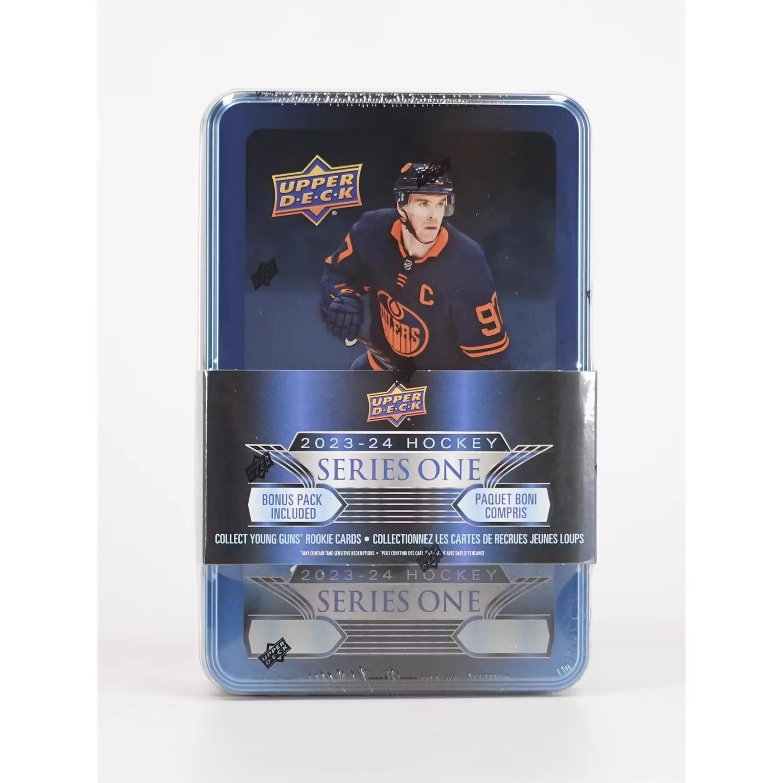 2023-24 Upper Deck Series 1 Hockey Tin | Young Guns Rookie Cards (Ships Sealed Only)