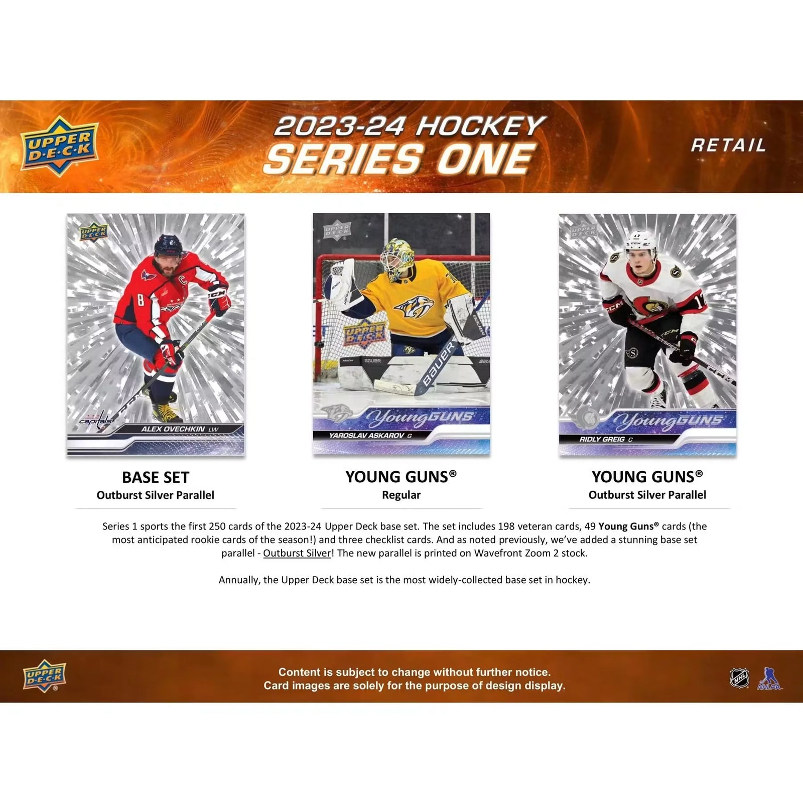 2023-24 Upper Deck Series 1 Hockey Tin | Young Guns Rookie Cards (Ships Sealed Only)