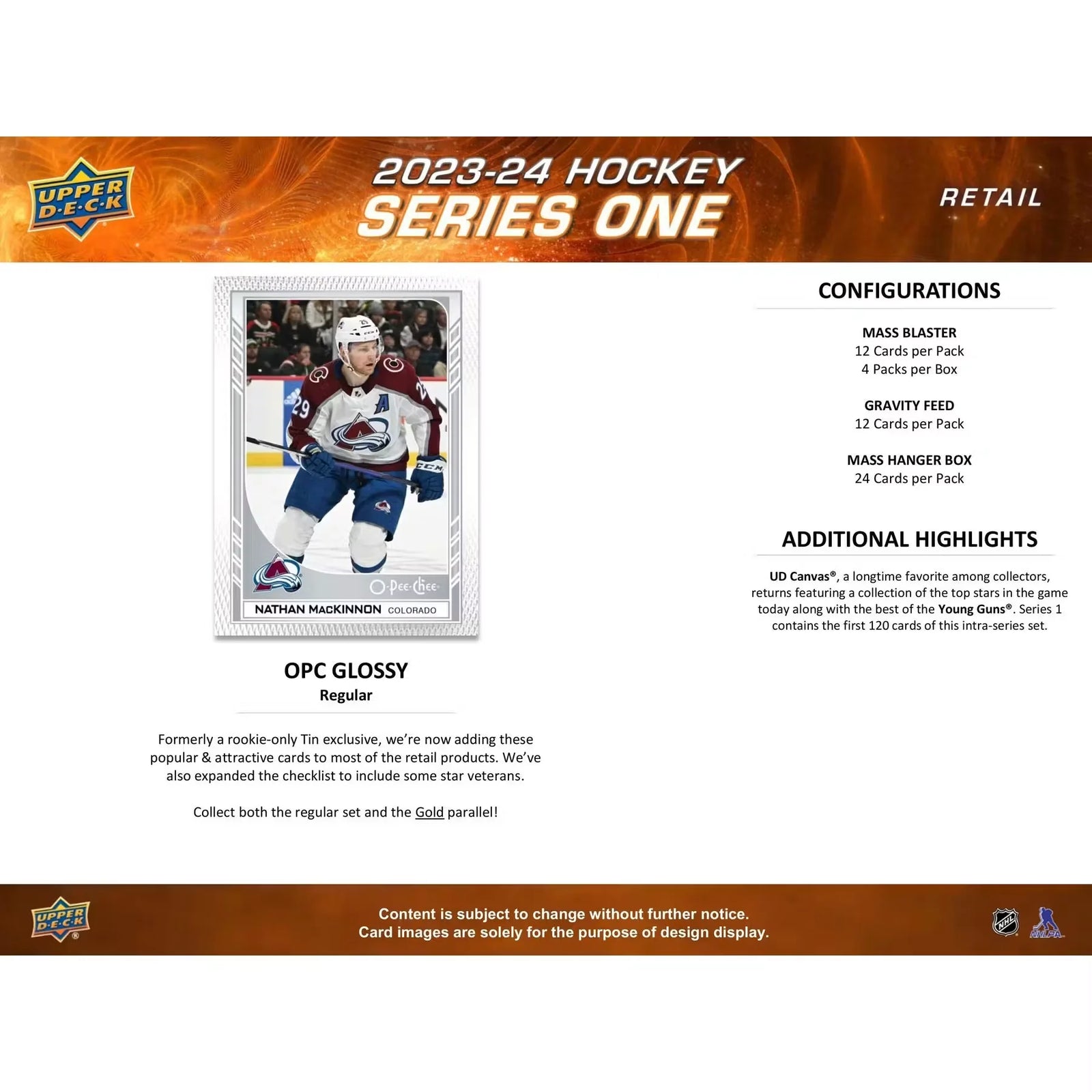 2023-24 Upper Deck Series 1 Hockey Tin | Young Guns Rookie Cards (Ships Sealed Only)