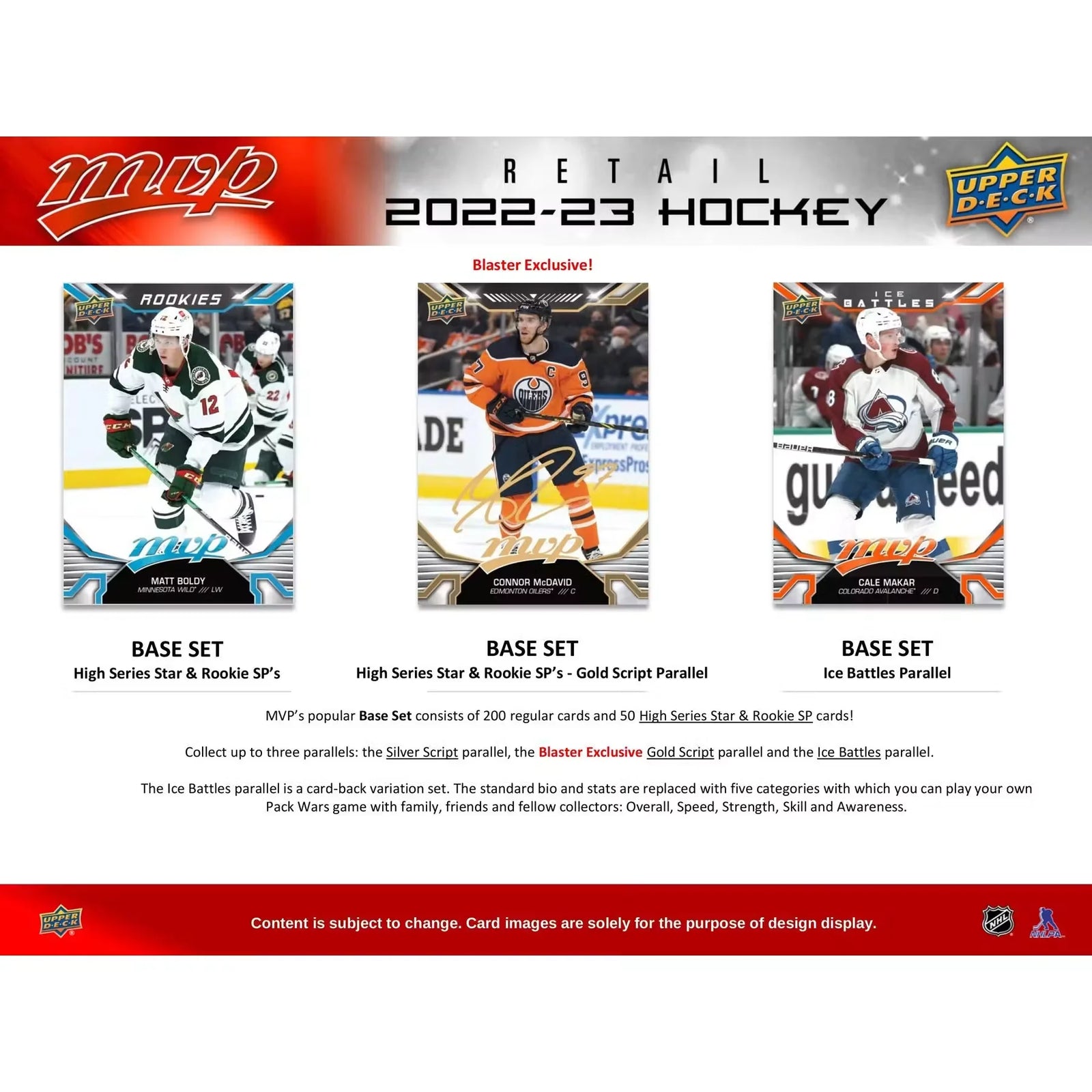 2022-23 Upper Deck MVP Hockey 36-Pack Retail Box (Ships Sealed Only)