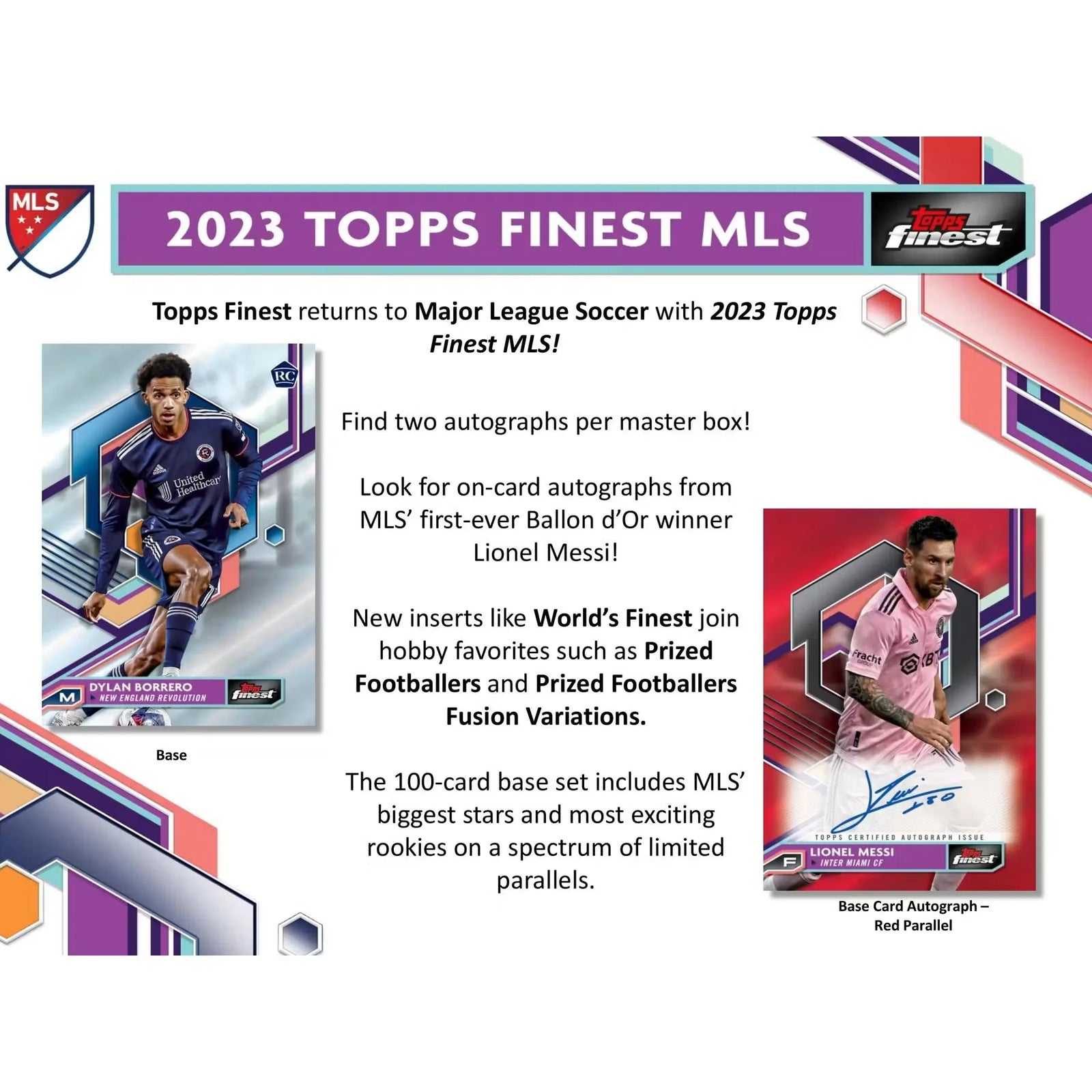 2023 Topps Finest MLS Hobby Box | 2 Autographs Per Box (Ships Sealed Only)