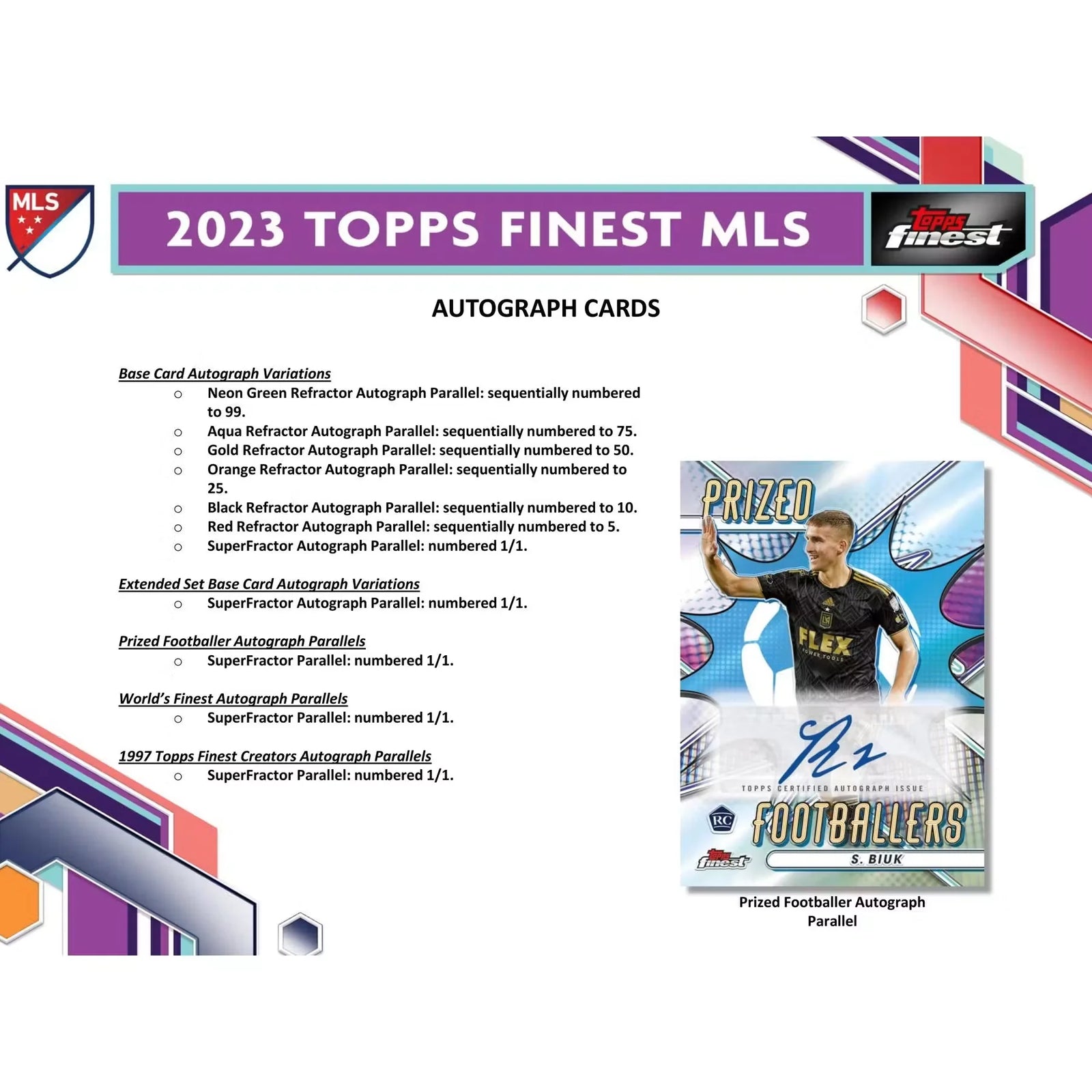 2023 Topps Finest MLS Hobby Box | 2 Autographs Per Box (Ships Sealed Only)