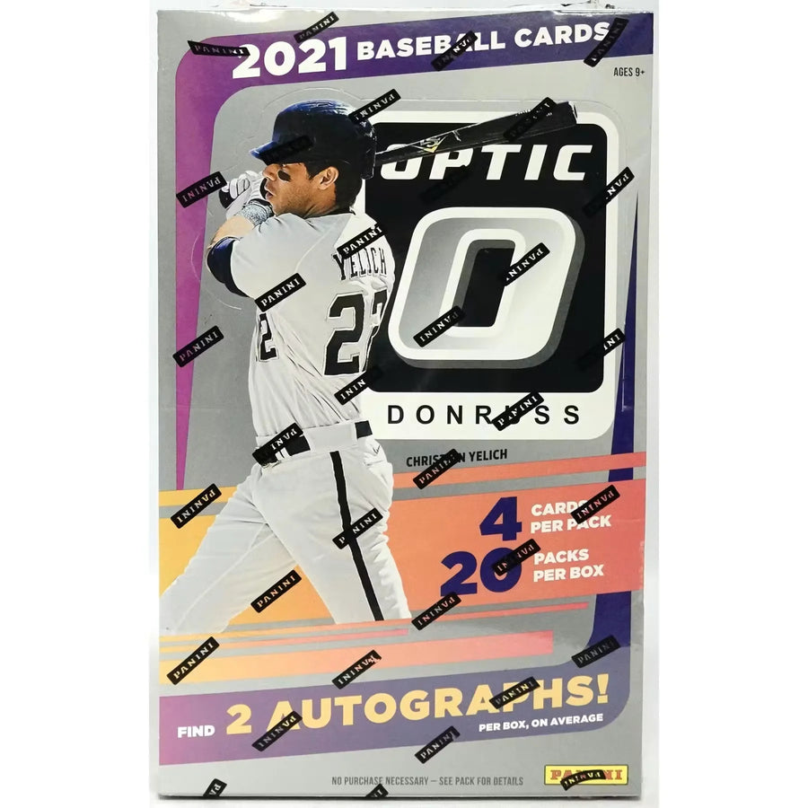 2021 Panini Donruss Optic Baseball Hobby Box | Two Autos Per Box (Ships Sealed Only)