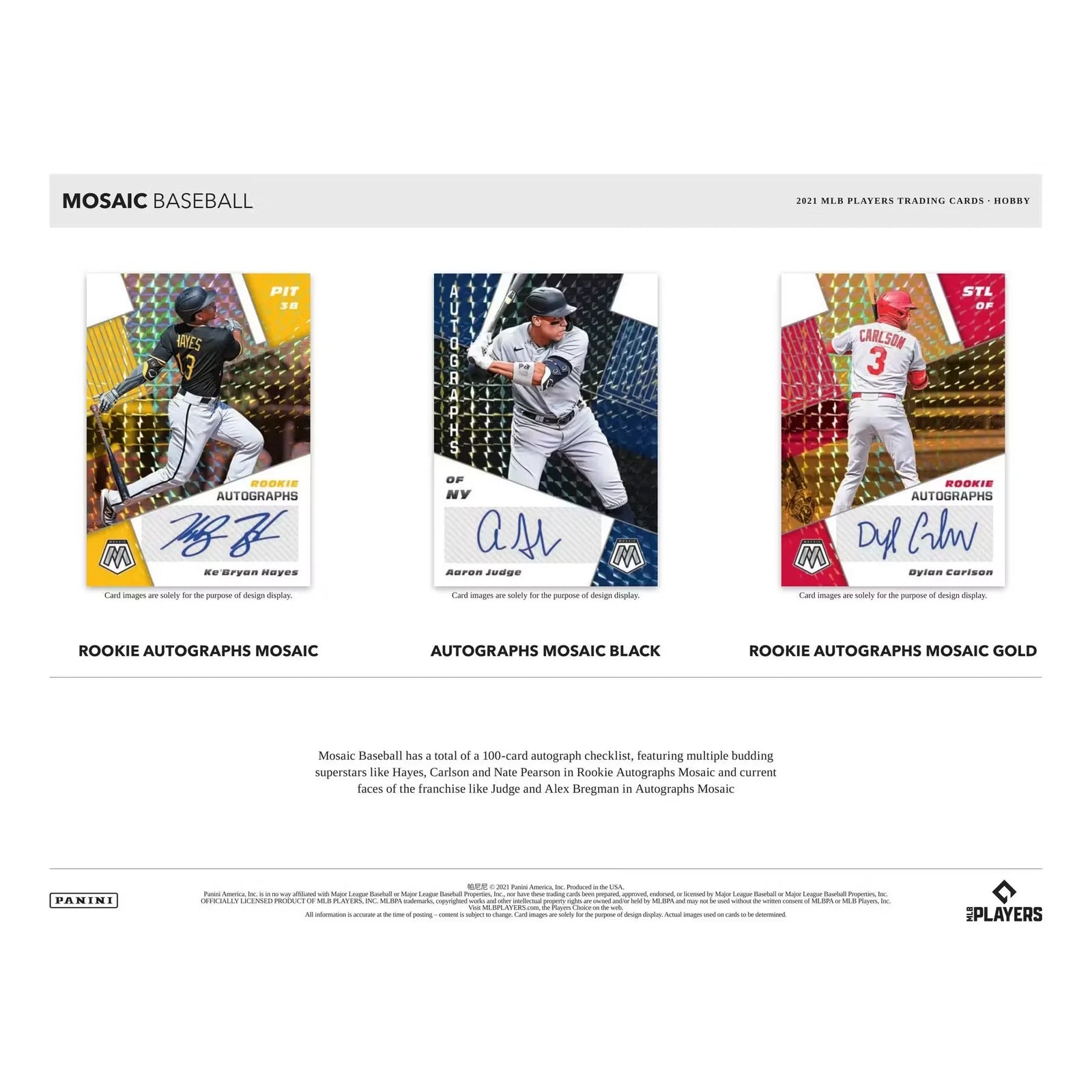 2021 Panini Mosaic Baseball 1st Off The Line FOTL Hobby Box (Ships Sealed Only)