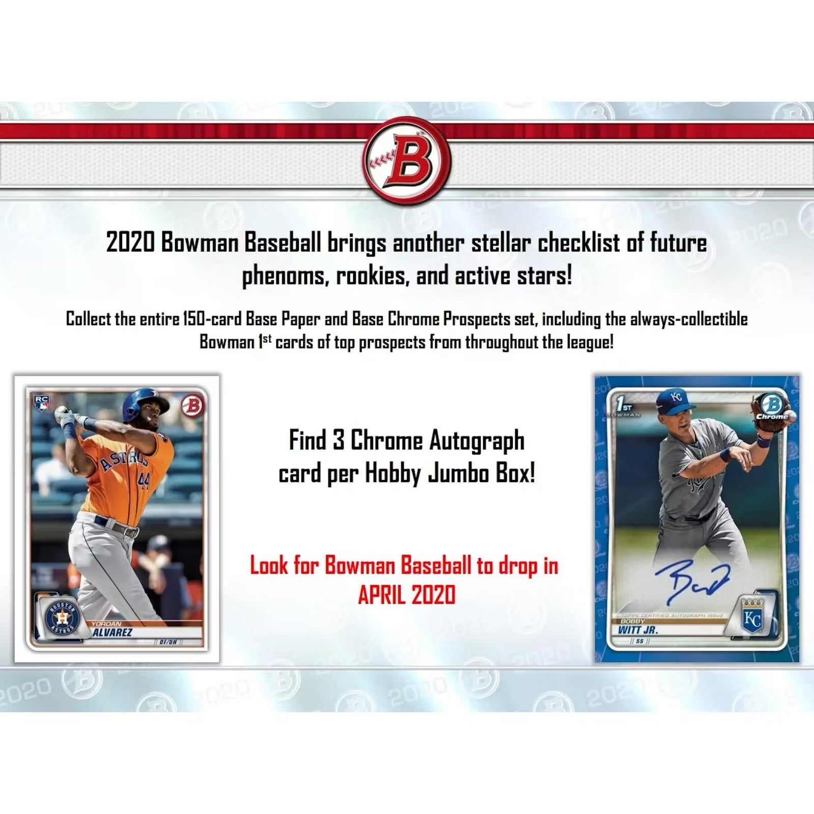 2020 Bowman Baseball Hobby Jumbo Box (Slightly Damaged) (Ships Sealed Only)