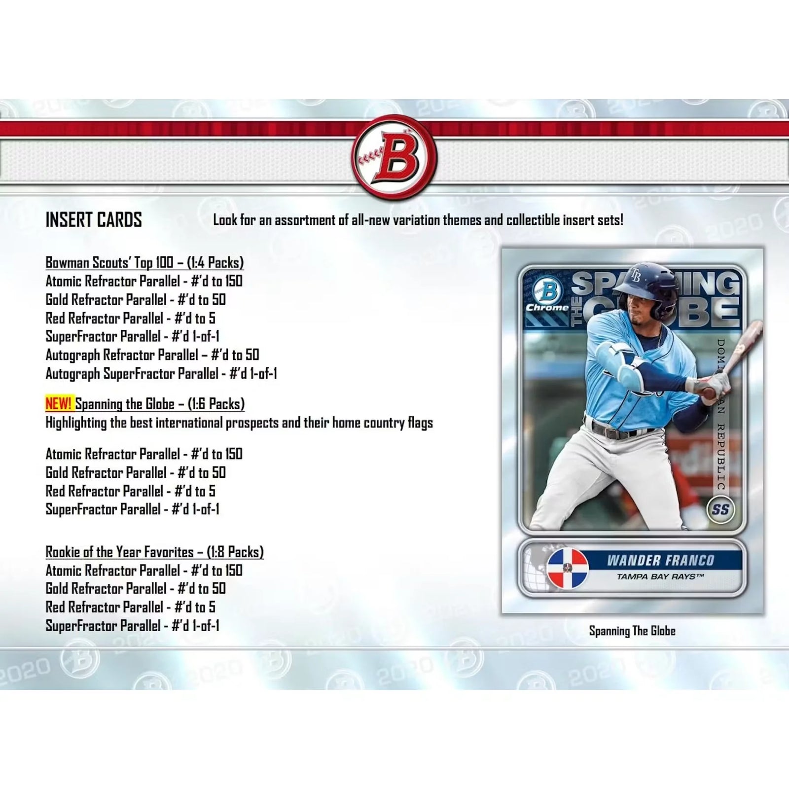 2020 Bowman Baseball Hobby Jumbo Box (Slightly Damaged) (Ships Sealed Only)