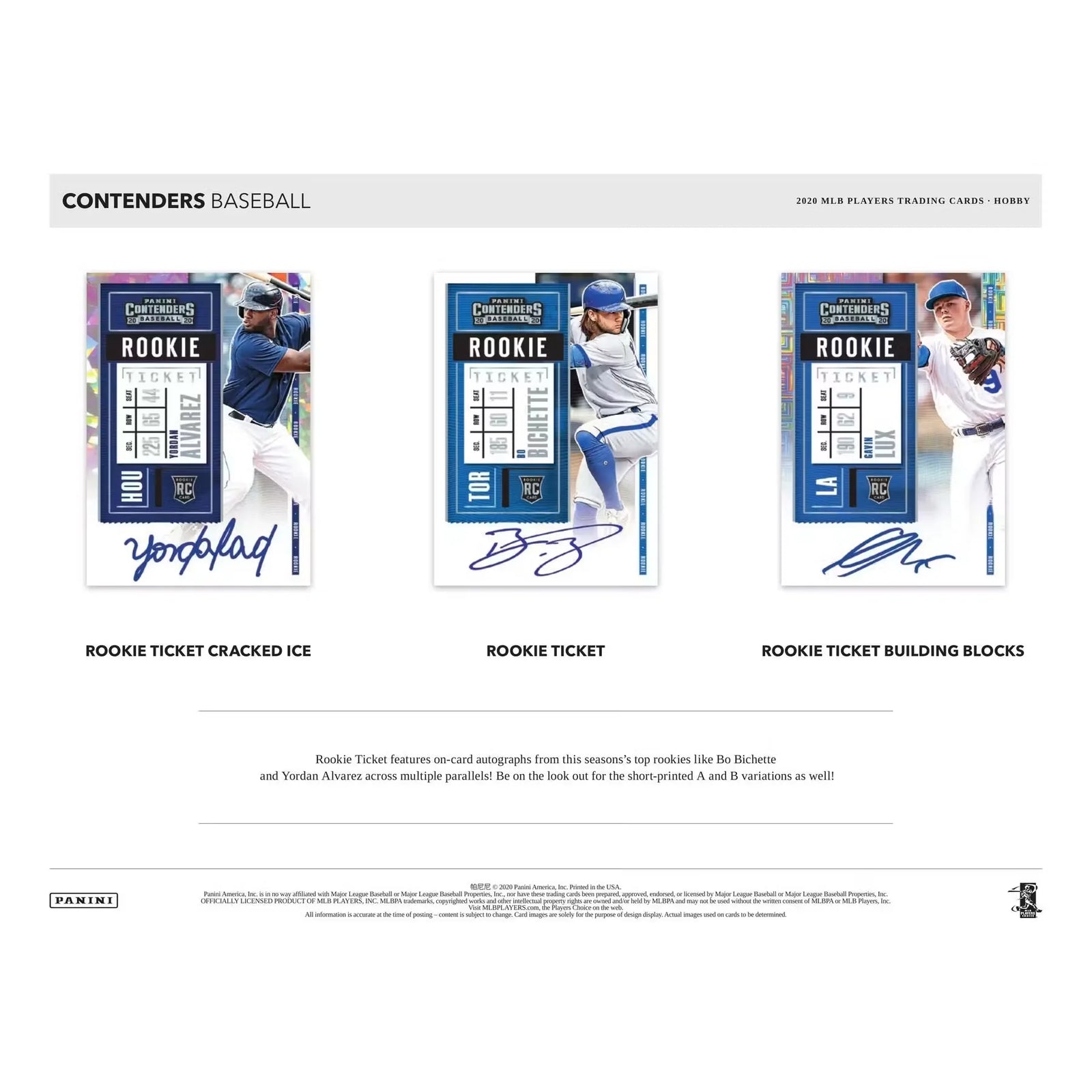 2020 Panini Contenders 1st Off The Line FOTL Baseball Hobby Box (Ships Sealed Only)