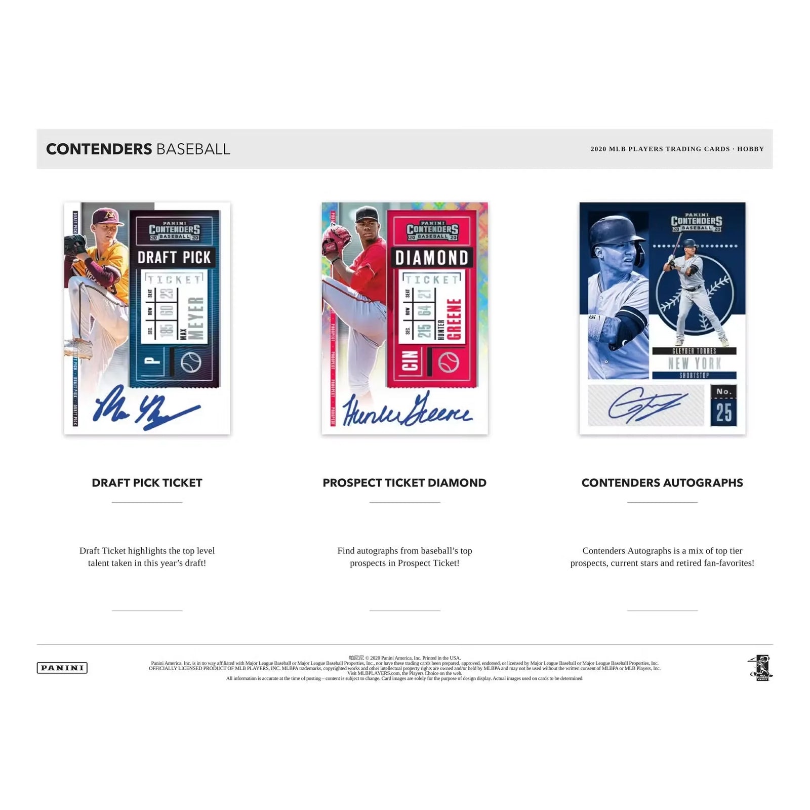 2020 Panini Contenders 1st Off The Line FOTL Baseball Hobby Box (Ships Sealed Only)