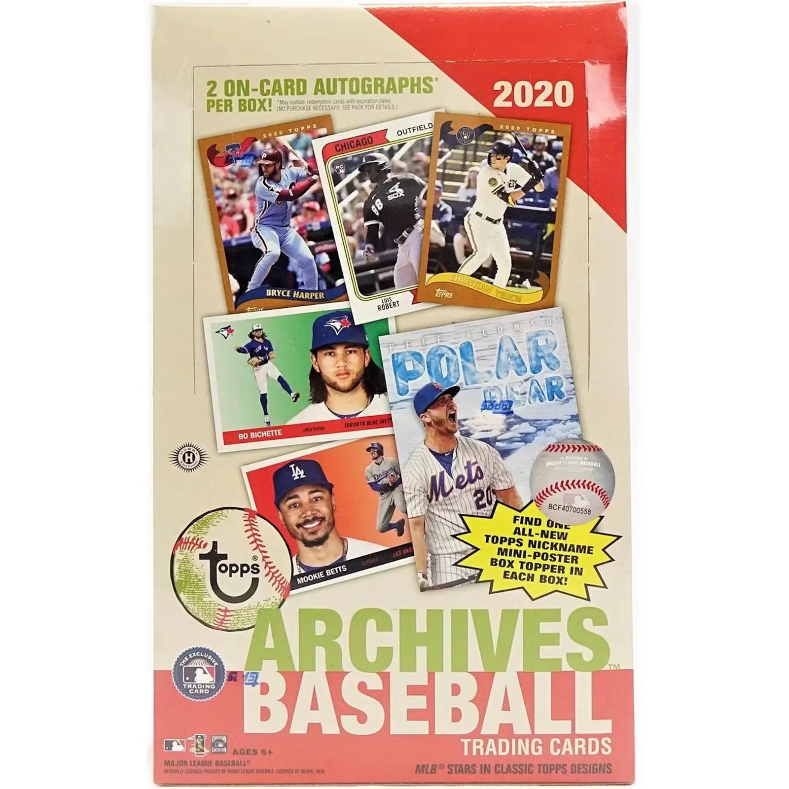 2020 Topps Archives Baseball Hobby Box | 2 Autographs Per Box (Ships Sealed Only)