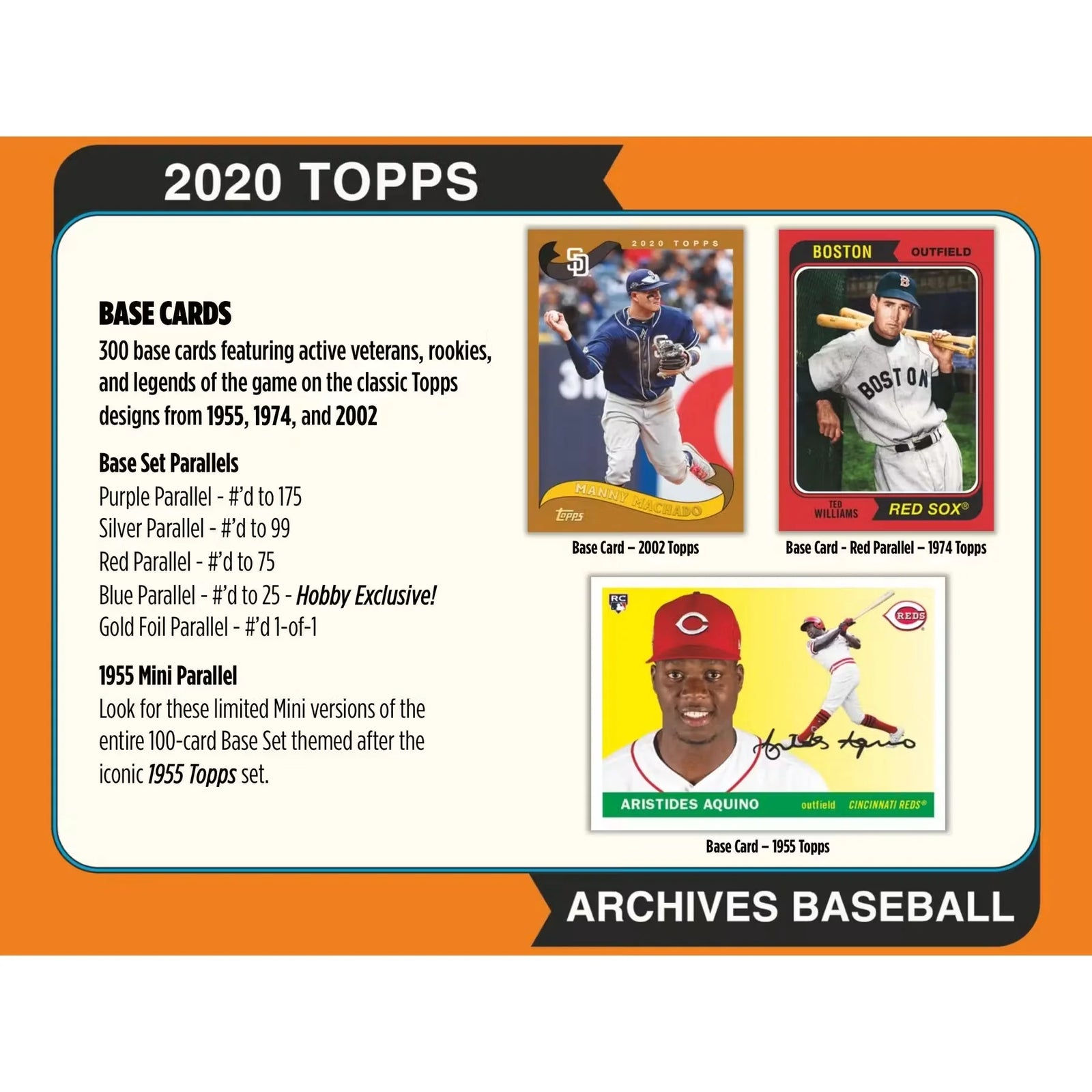 2020 Topps Archives Baseball Hobby Box | 2 Autographs Per Box (Ships Sealed Only)