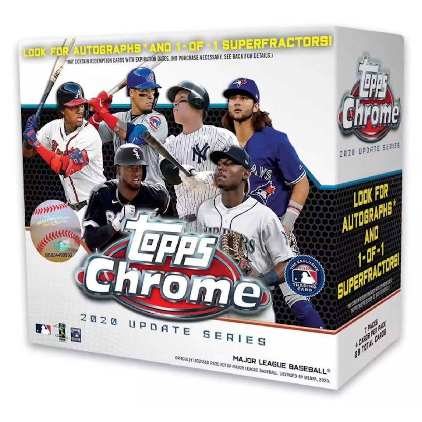 2020 Topps Chrome Update Baseball Mega Box (White) (Ships Sealed Only) - D2