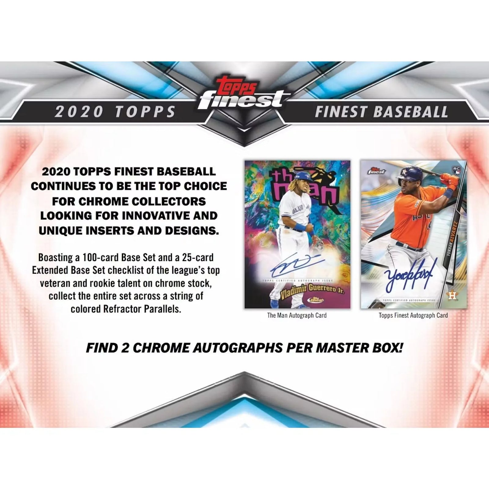 2020 Topps Finest Baseball Hobby Box | Chrome Autographs (Ships Sealed Only)