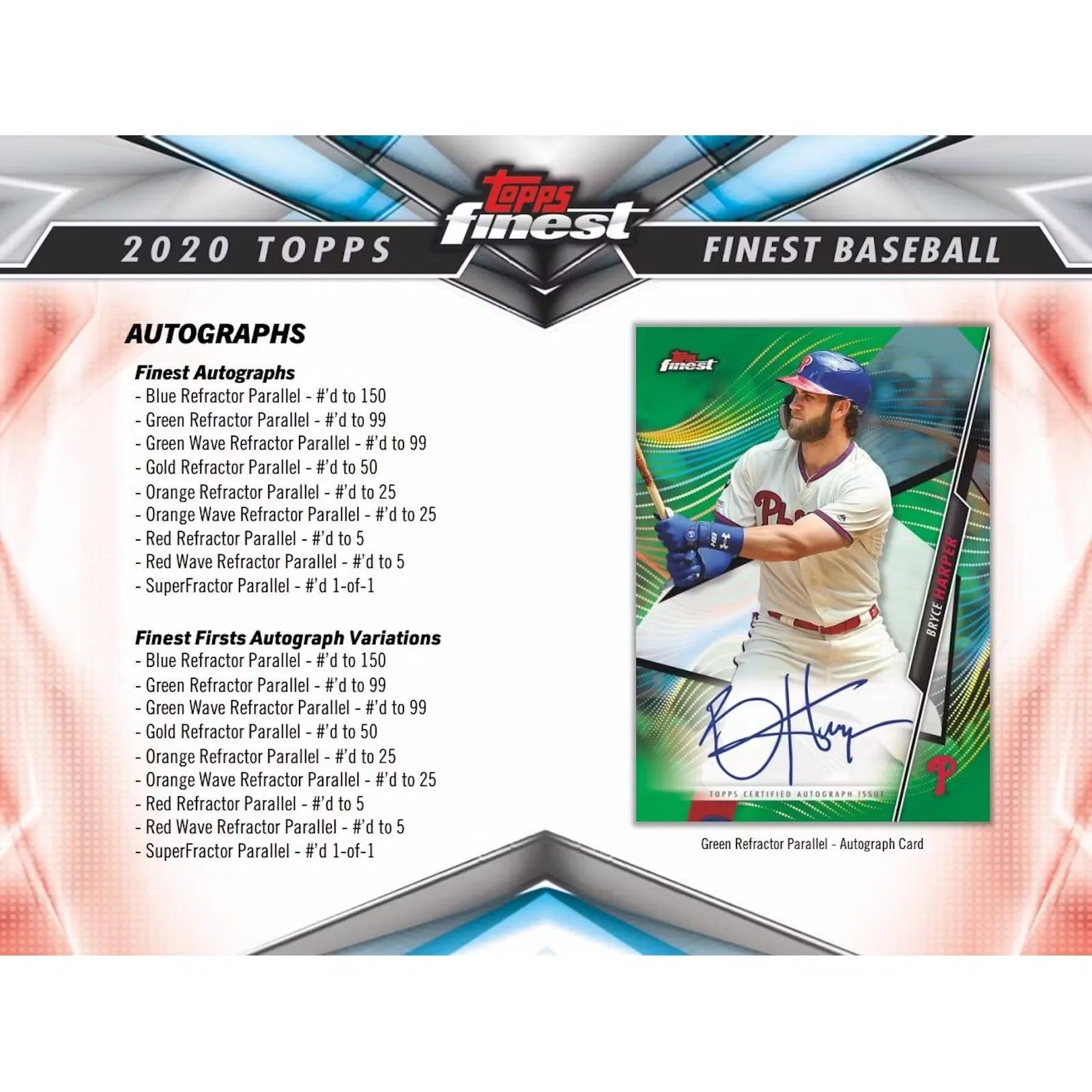2020 Topps Finest Baseball Hobby Box | Chrome Autographs (Ships Sealed Only)