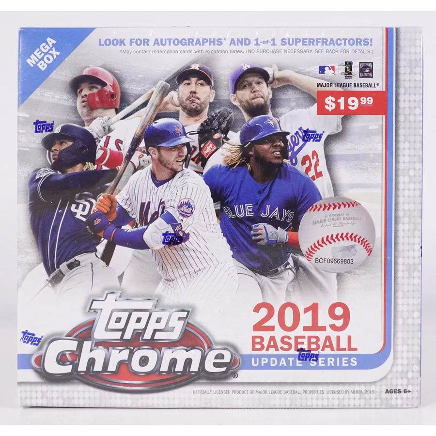 2019 Topps Chrome Update Series Baseball Mega Box (Ships Sealed Only) - D2