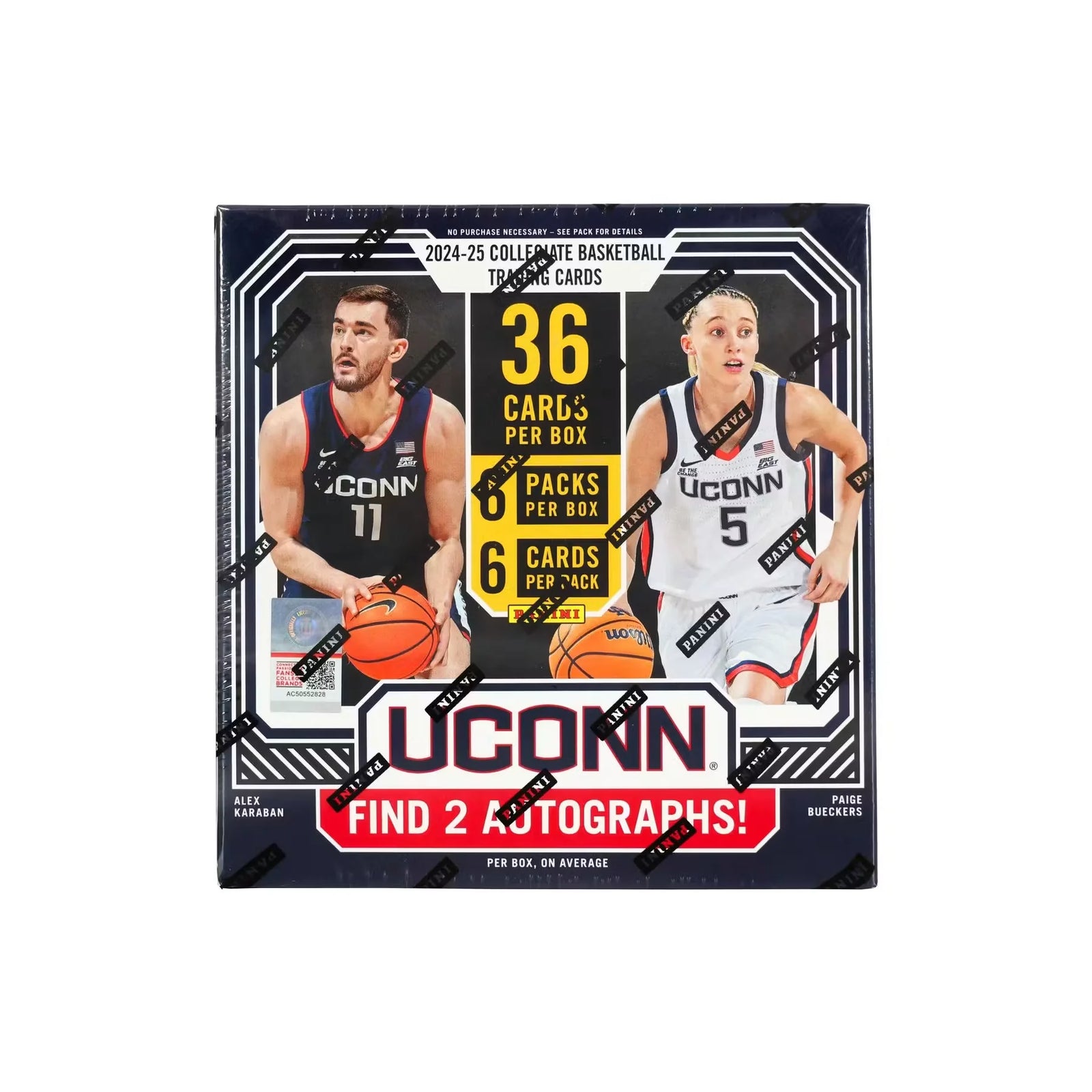 2024-25 Panini UConn Collegiate Basketball Hobby Box (Ships Sealed Only)