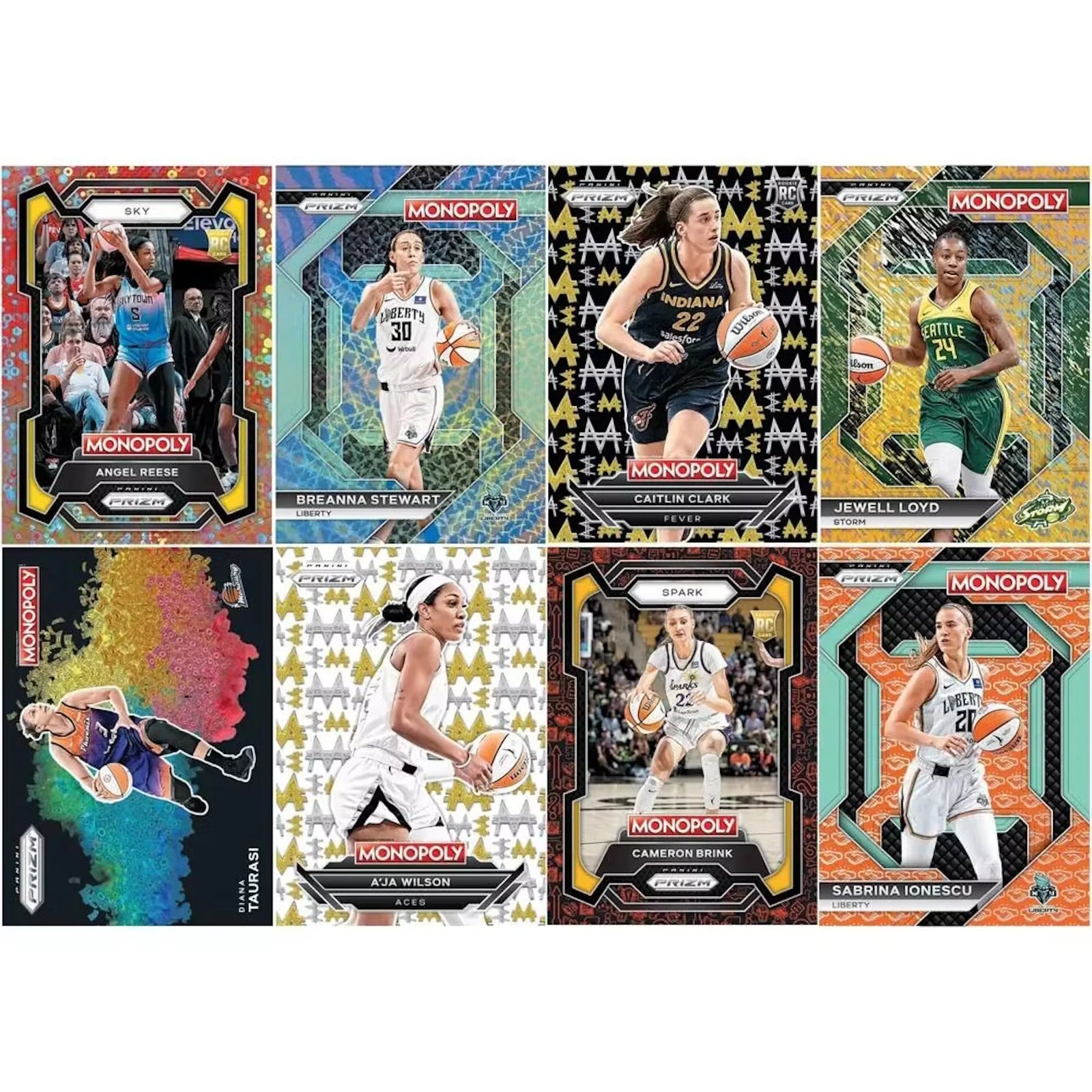 2024 Panini Prizm Monopoly WNBA Basketball Blaster Box | Ice Prizms (Ships Sealed Only)