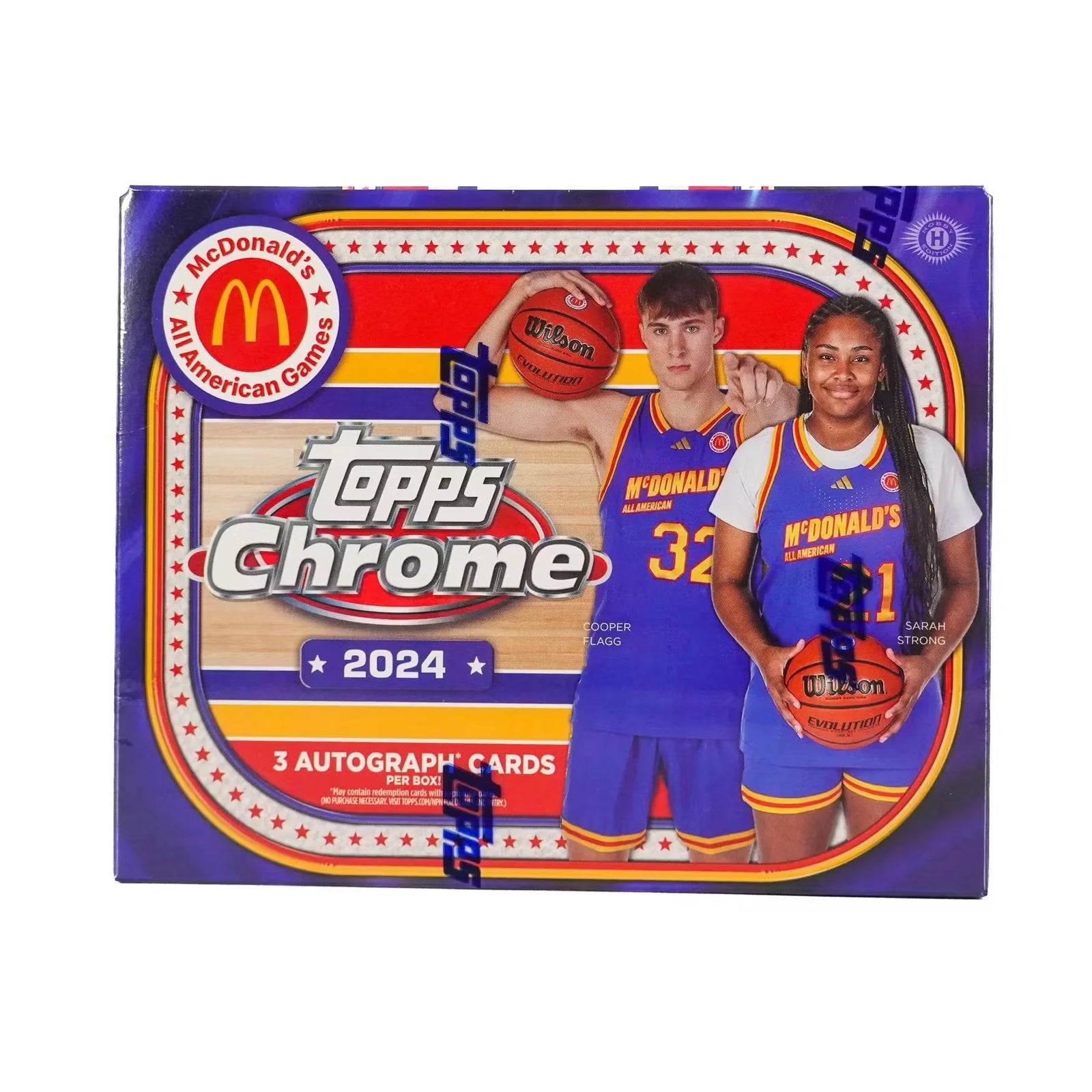 2024 Topps Chrome McDonald's All American Basketball Hobby Box | Cooper Flagg (Ships Sealed Only)