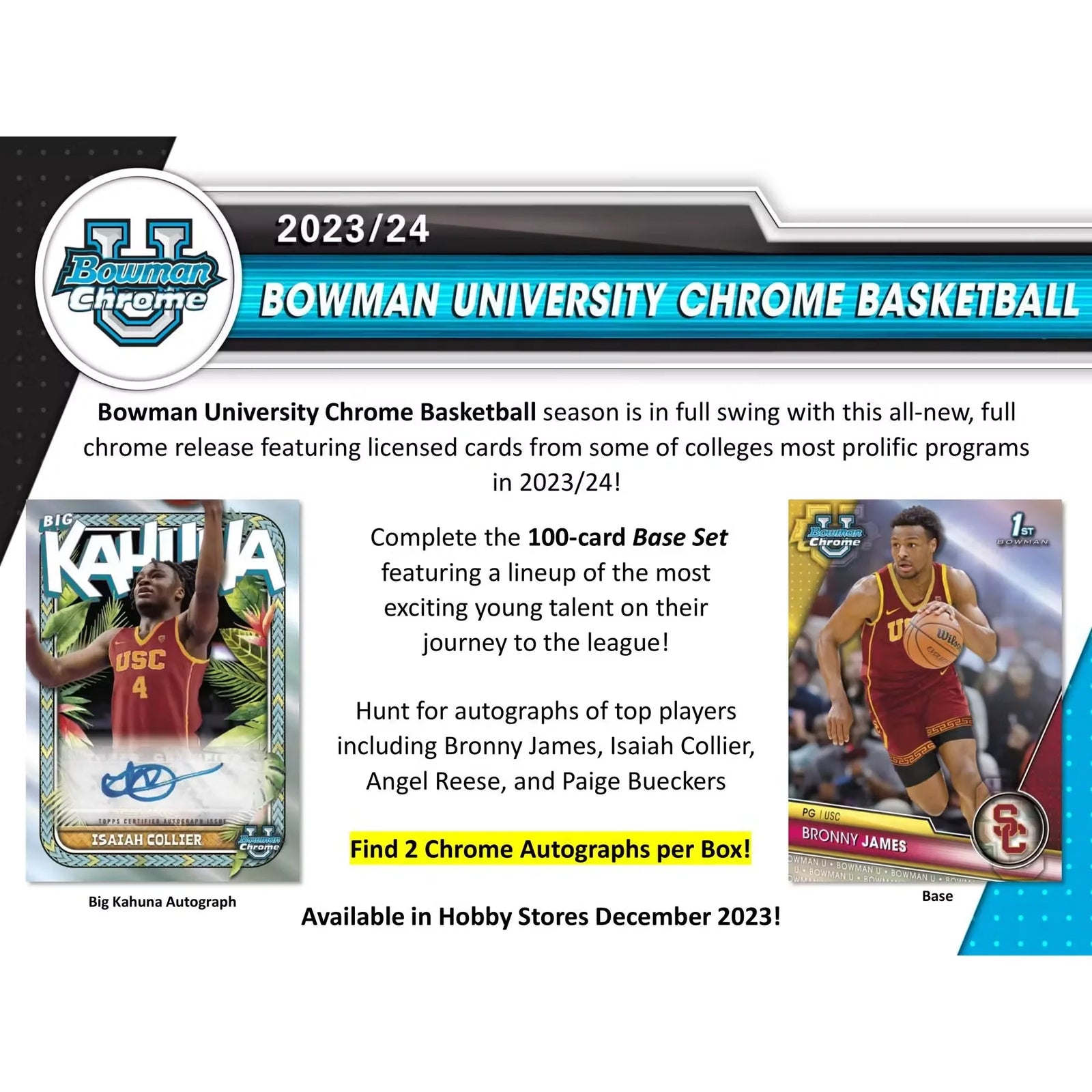 2023-24 Bowman University Chrome Basketball Delight Box (Ships Sealed Only) - D