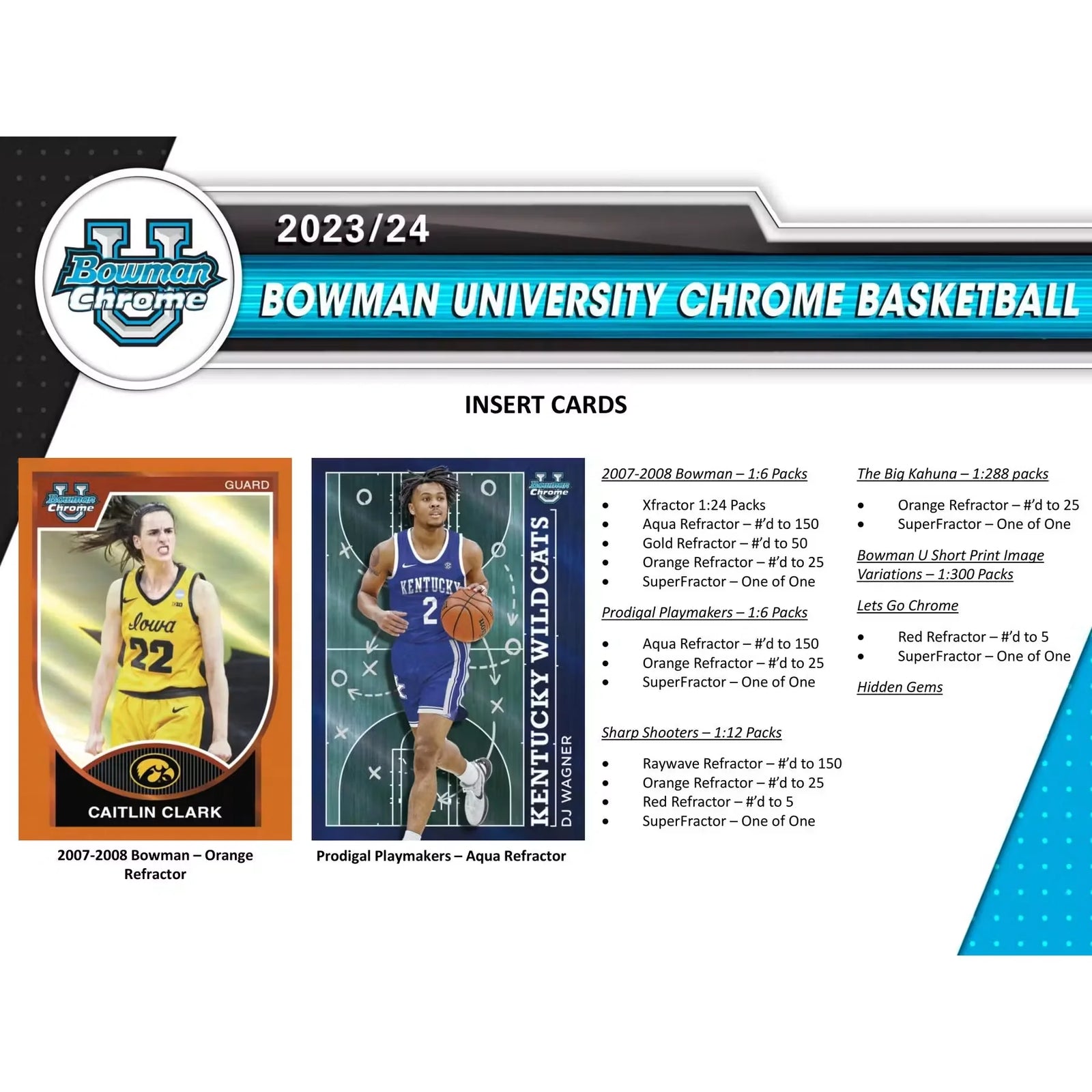 2023-24 Bowman University Chrome Basketball Delight Box (Ships Sealed Only) - D