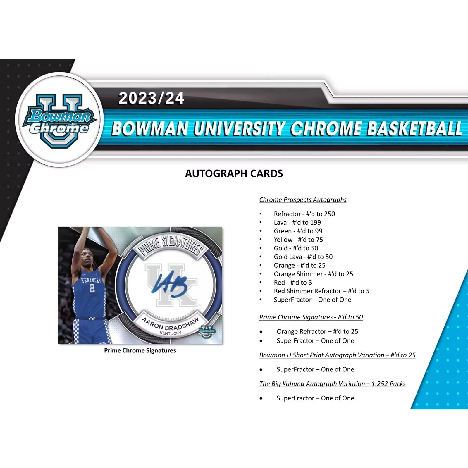 2023-24 Bowman University Chrome Basketball Delight Box (Ships Sealed Only) - D