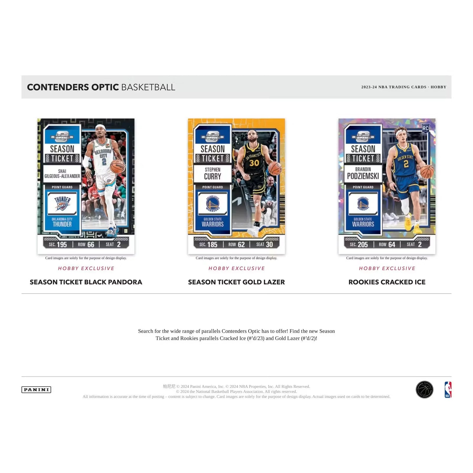 2023-24 Panini Contenders Optic Basketball Hobby Box (Ships Sealed Only)