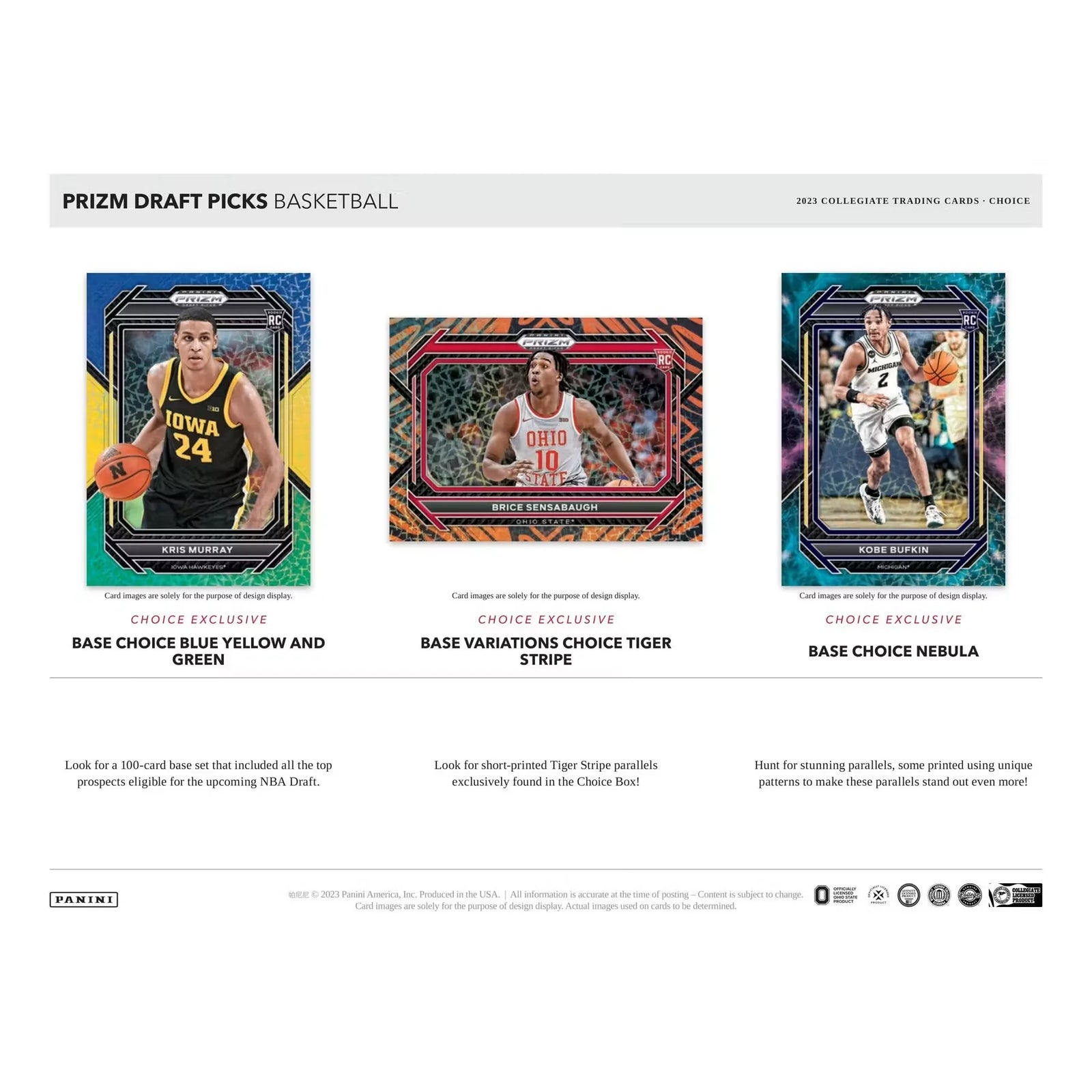 2023-24 Panini Prizm Draft Picks Basketball Choice Box (Ships Sealed Only) - D