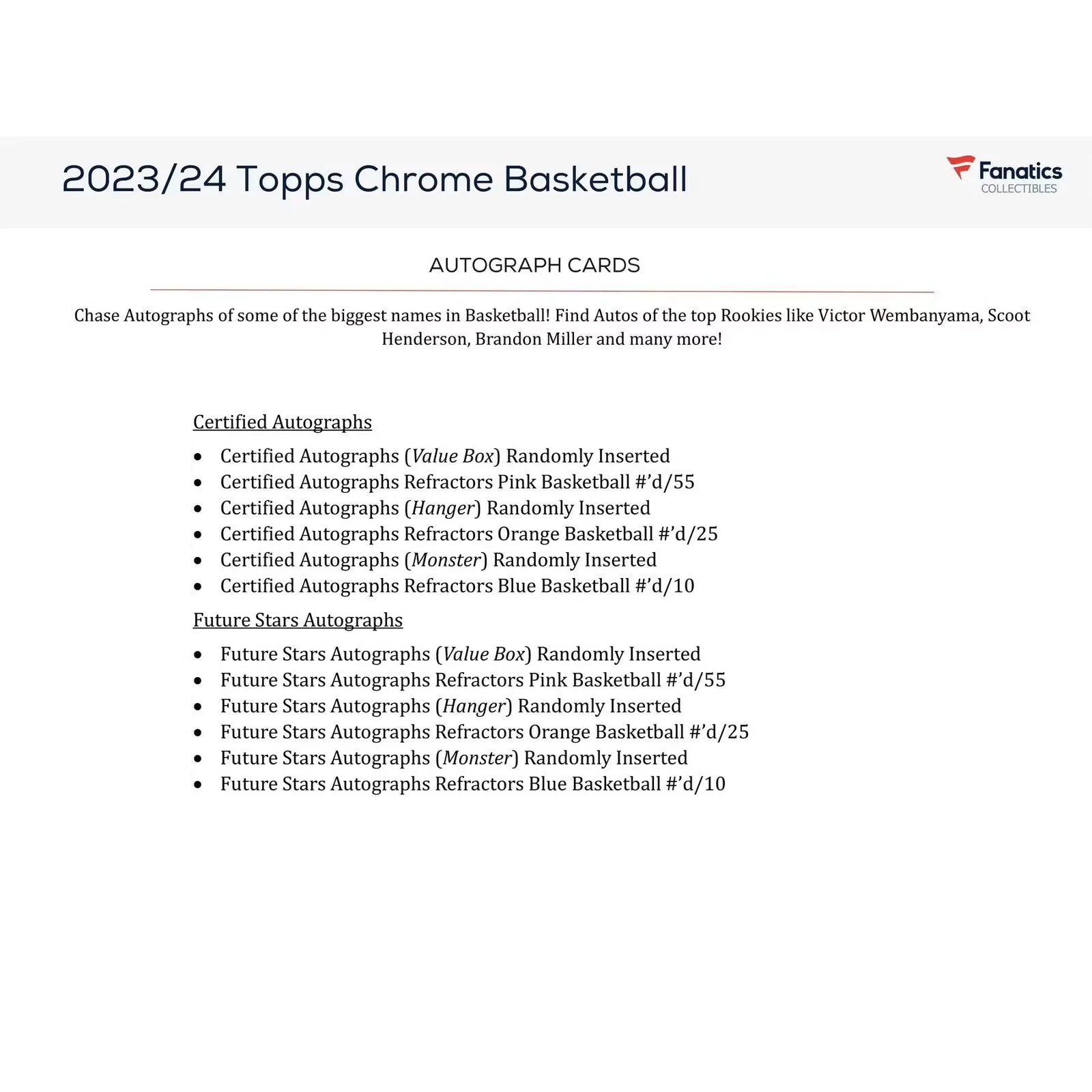 2023-24 Topps Chrome Basketball Blaster Box (Ships Sealed Only) - D