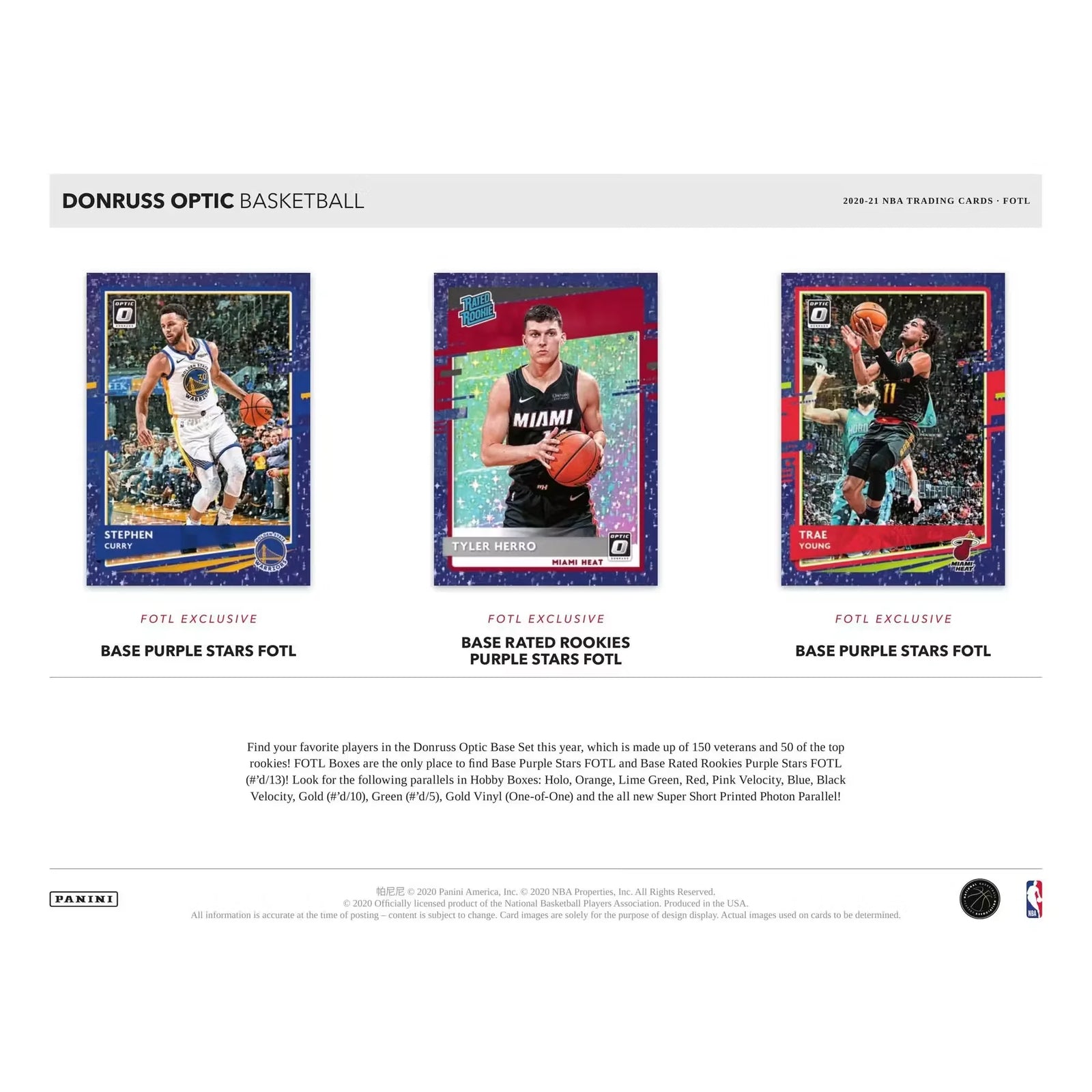 2020-21 Panini Donruss Optic Basketball FOTL Hobby Box | First Off The Line (Ships Sealed Only)