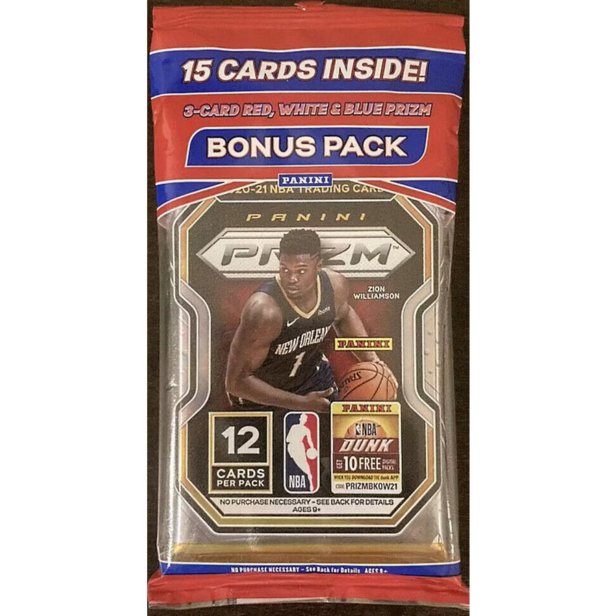 2020-21 Panini Prizm Basketball Cello Multi 15-Card Pack (Lot of 12 = 1 Box!) 12-Pack (Ships Sealed Only)
