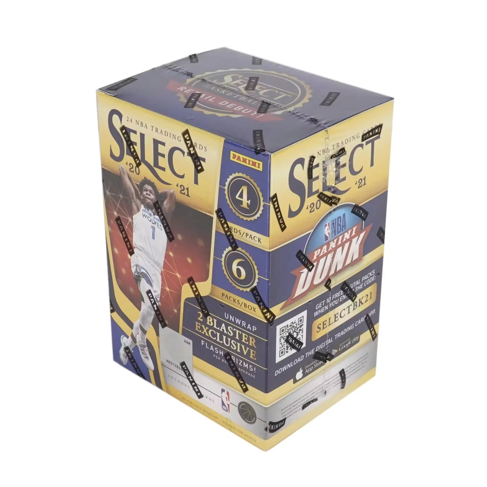 2020-21 Panini Select Basketball Blaster Box (Flash Prizms!) (Ships Sealed Only) - D