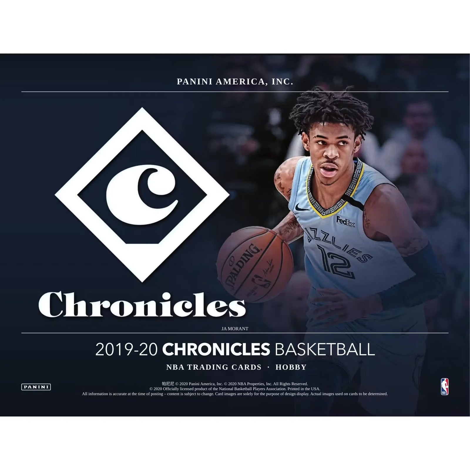 2019-20 Panini Chronicles Basketball Hobby Box (Ships Sealed Only) - D