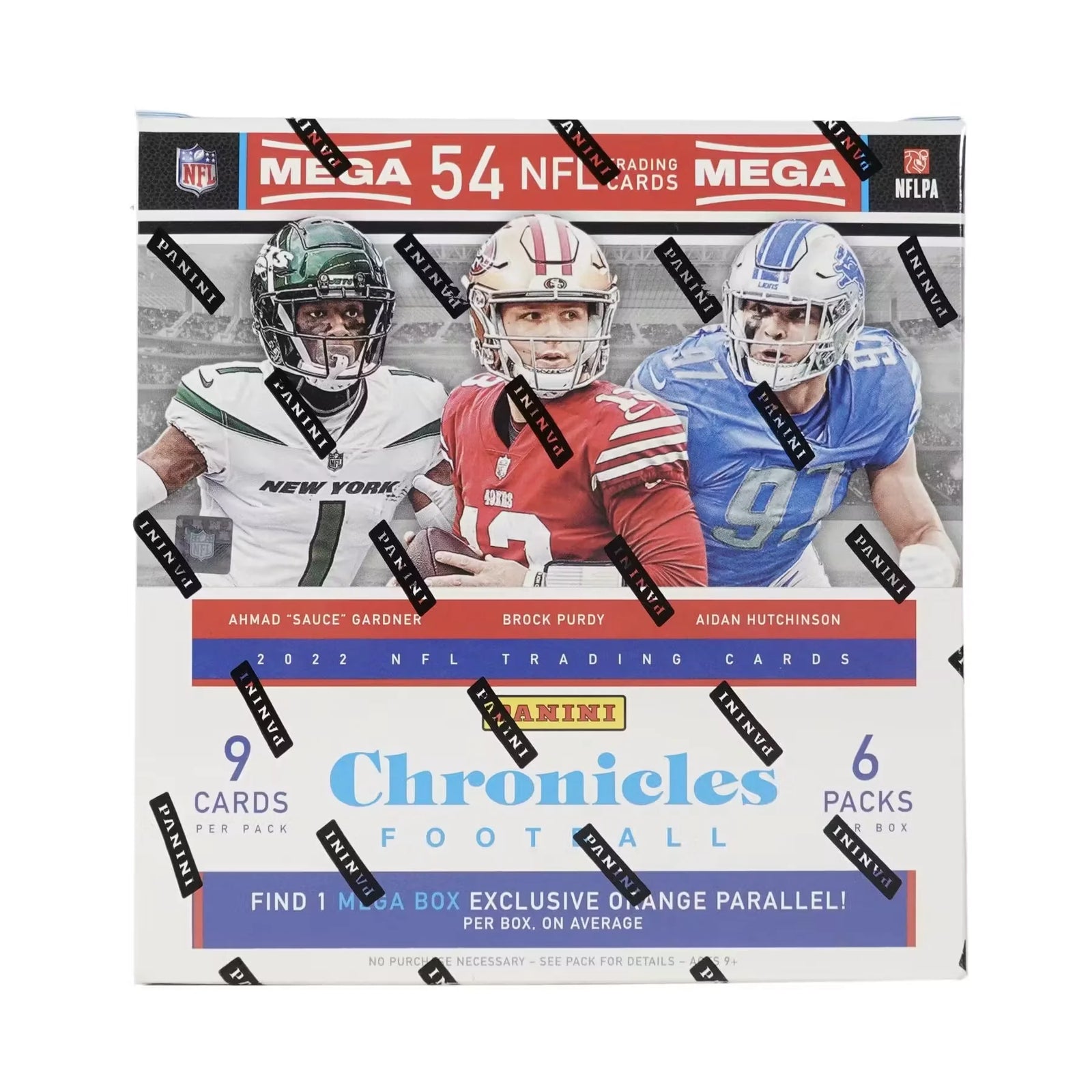 2022 Panini Chronicles Football Mega Hobby Box | Orange Parallels (Ships Sealed Only)