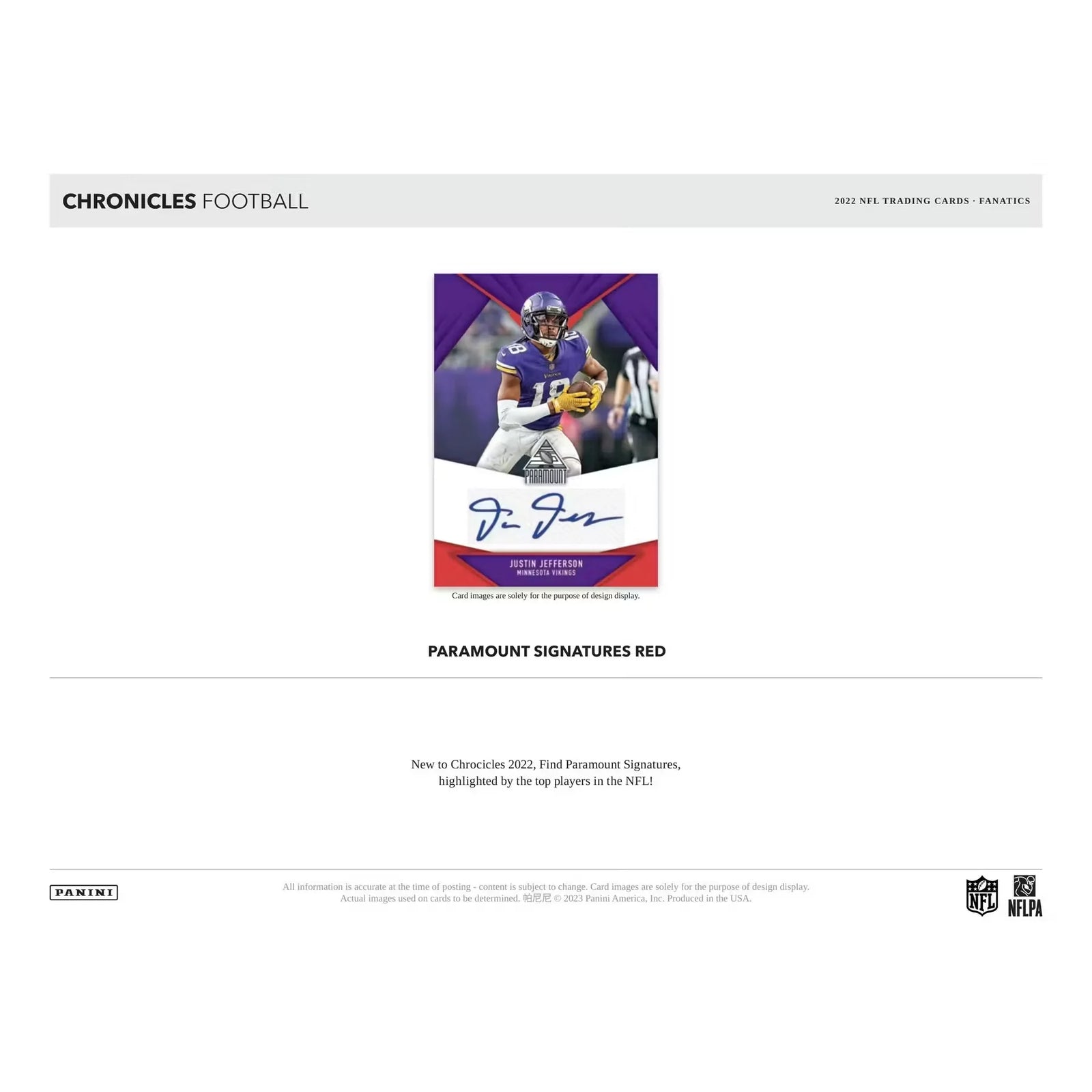 2022 Panini Chronicles Football Mega Hobby Box | Orange Parallels (Ships Sealed Only)