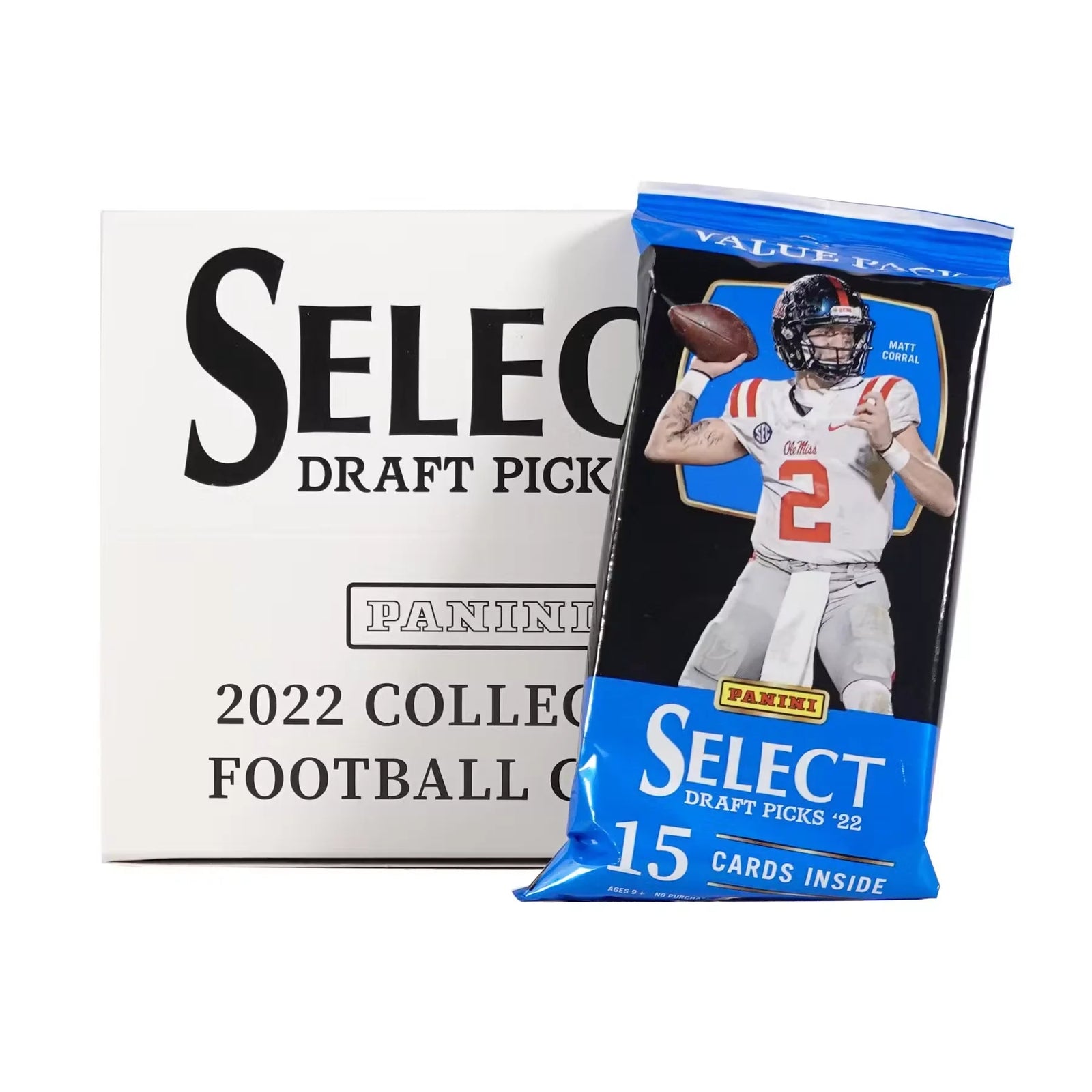 2022 Panini Select Draft Picks Football Jumbo Value Fat Pack 12-Pack Box (Light Blue Lazer Prizms!) (Ships Sealed Only)