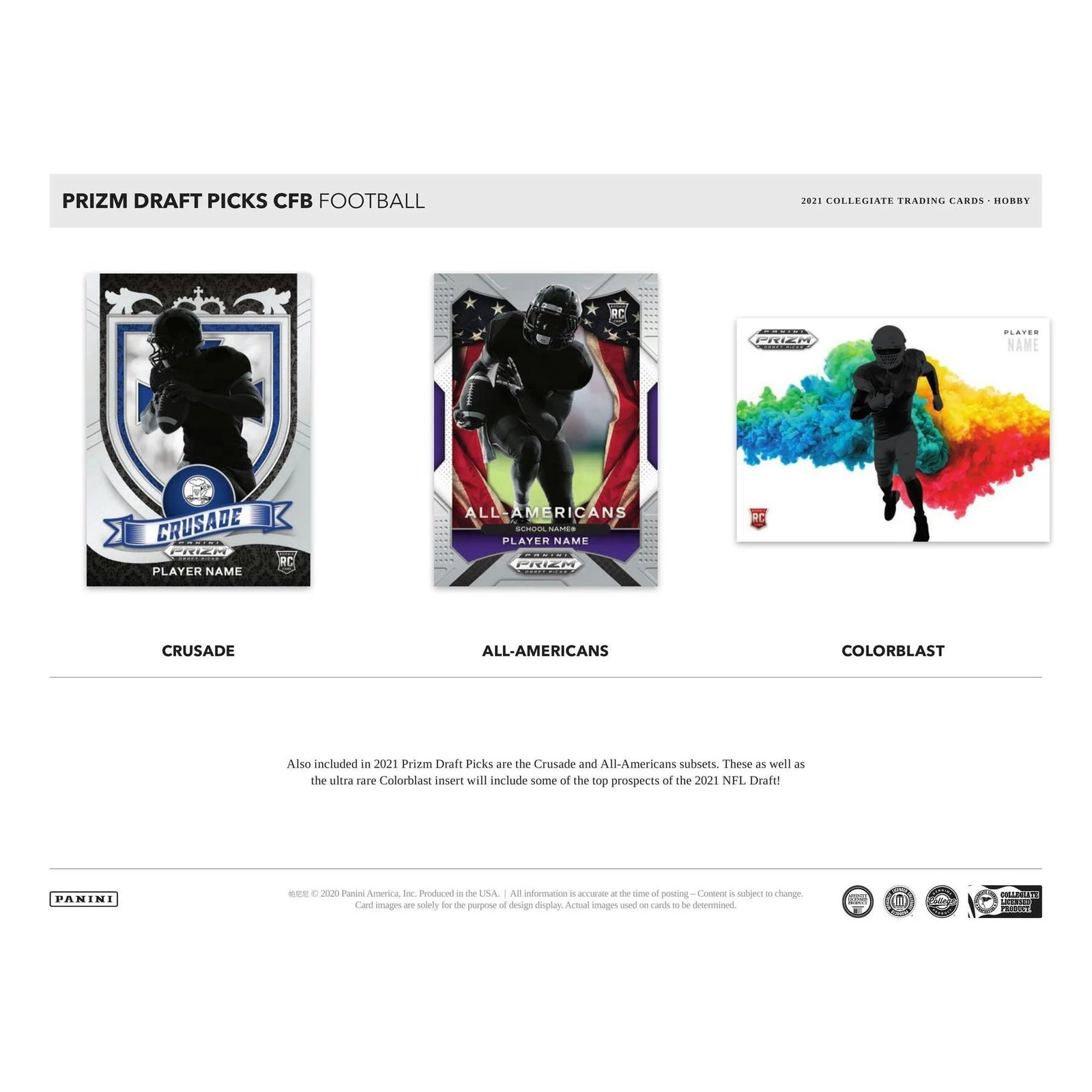 2021 Panini Prizm Draft Picks Football Hobby Box (Ships Sealed Only) - D