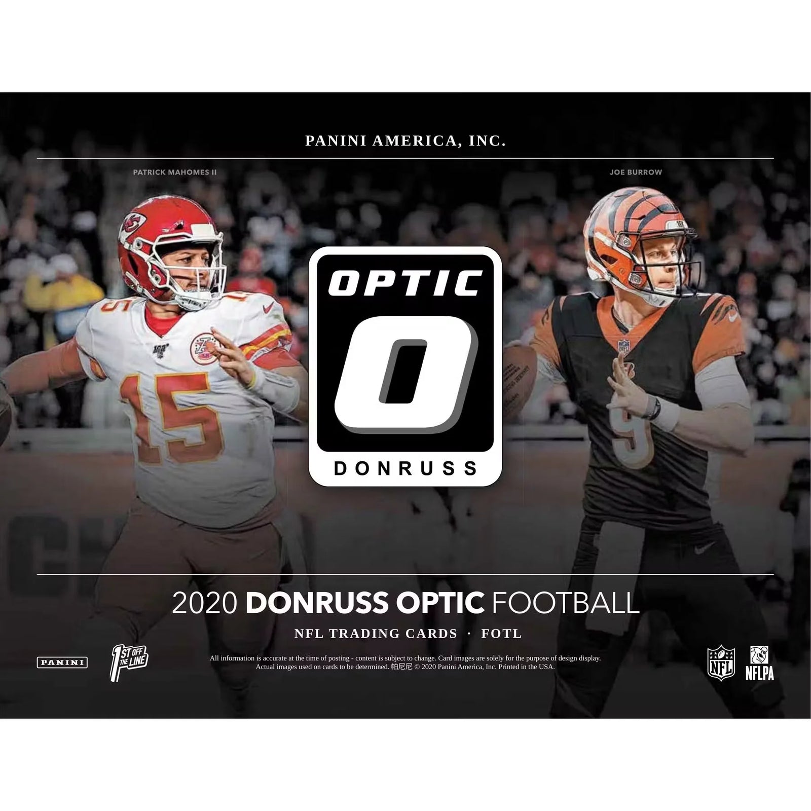 2020 Panini Donruss Optic Football 1st Off The Line FOTL Hobby Box (Ships Sealed Only) - D