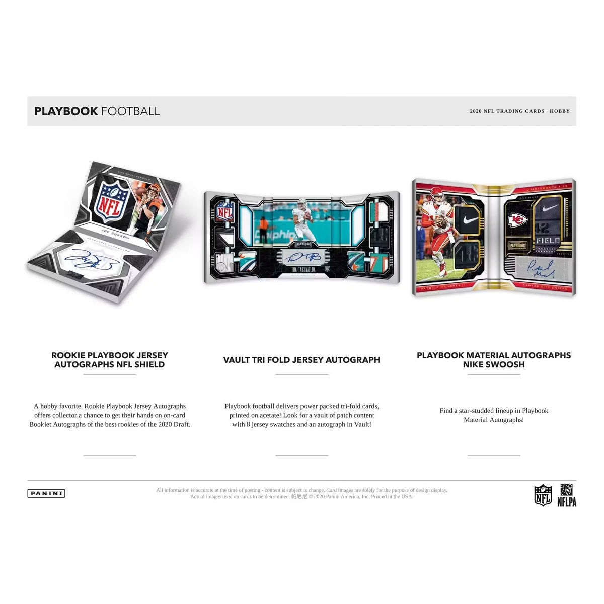 2020 Panini Playbook Football Hobby Box - D | P2065570