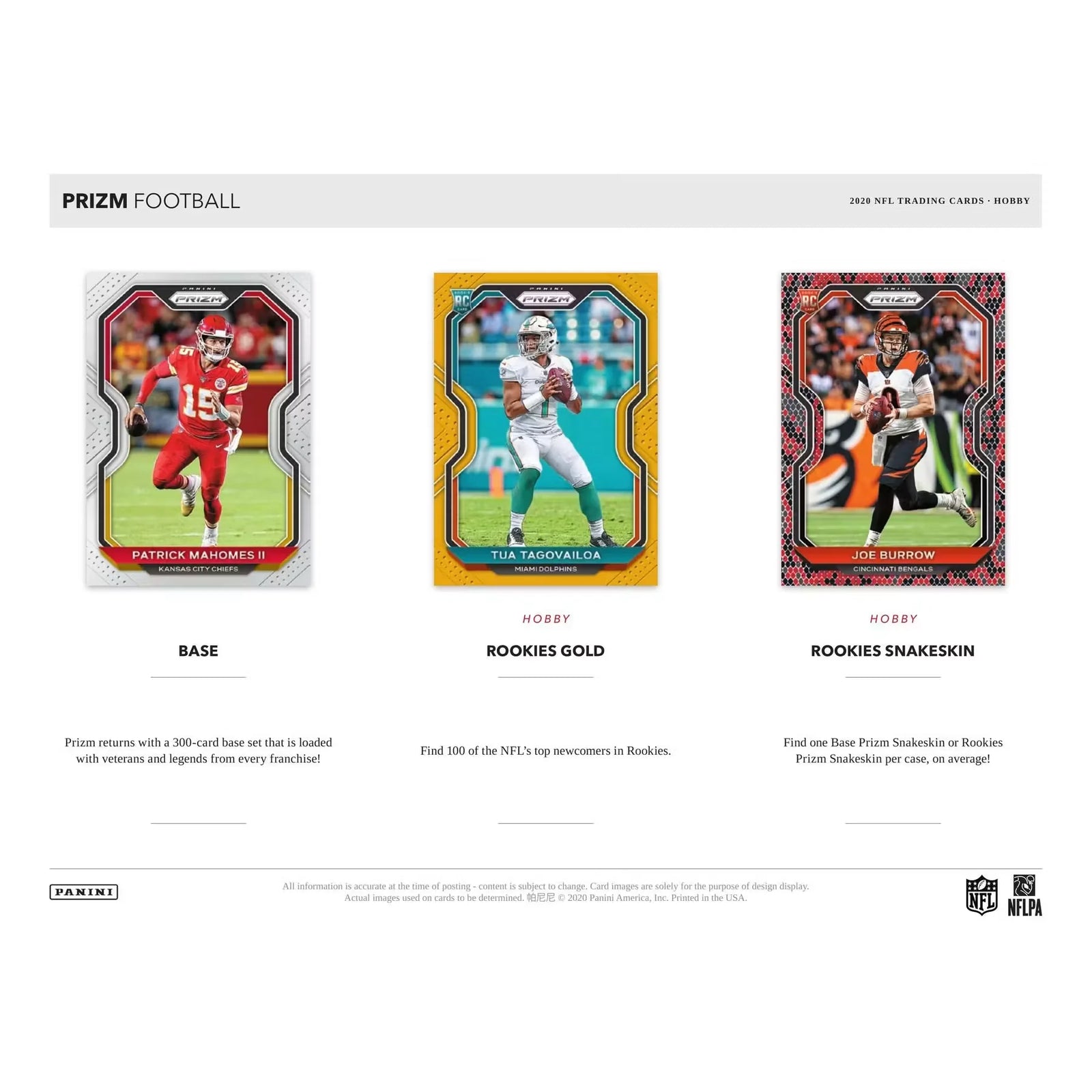 2020 Panini Prizm Football Hobby Box | Joe Burrow Rookie (Ships Sealed Only)