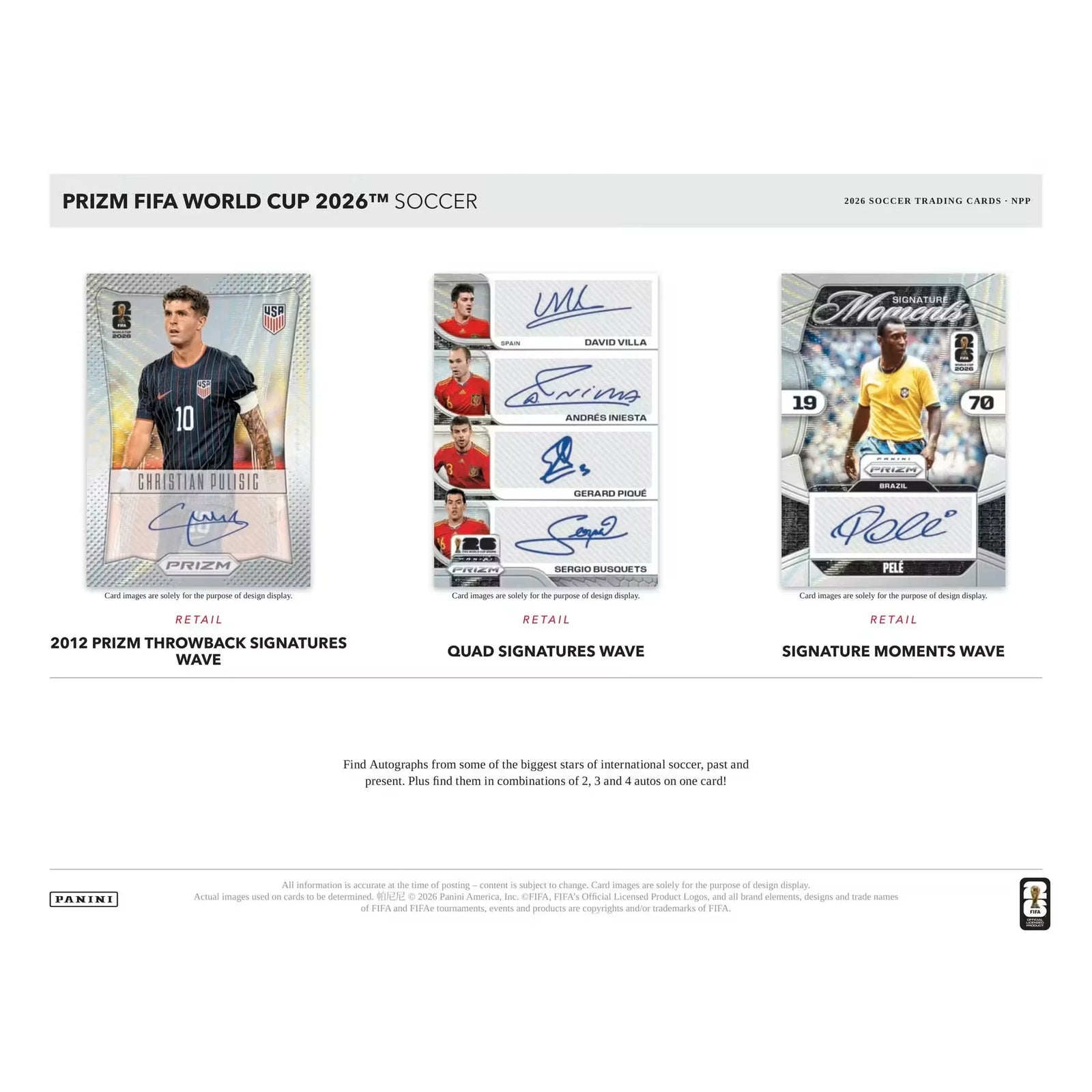 2026 Panini Prizm FIFA World Cup Soccer Mega Box | Red Disco Parallels (Ships Sealed Only)