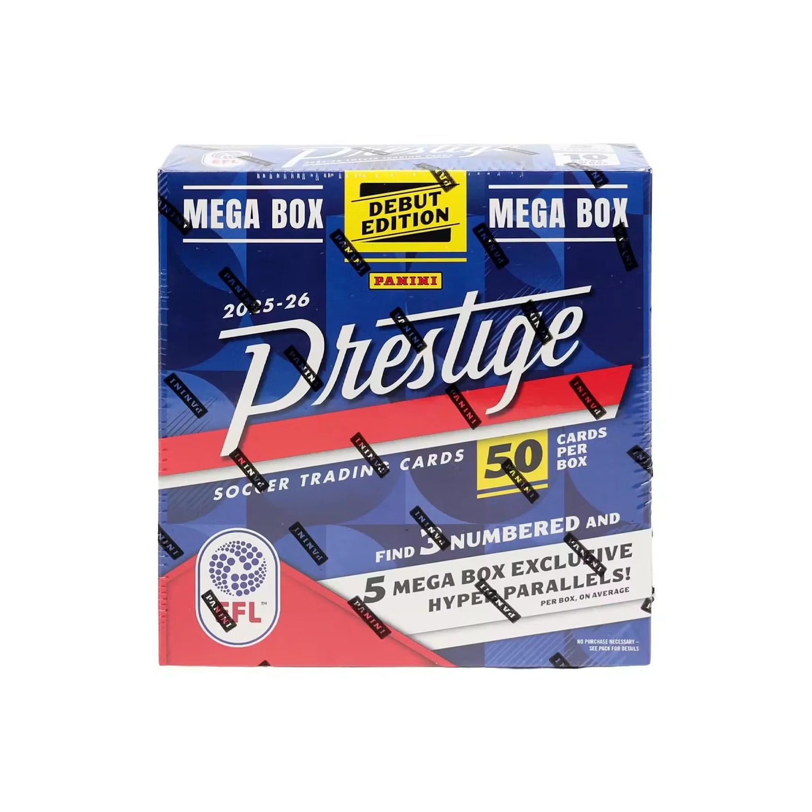 2025-26 Panini Prestige EFL Soccer International Mega Box (Ships Sealed Only)