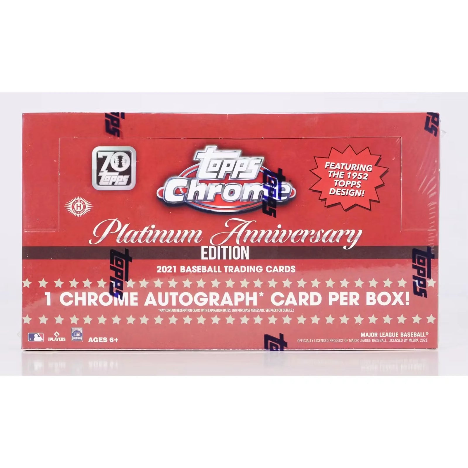 2021 Topps Chrome Platinum Anniversary Baseball Hobby Box (Ships Sealed Only) - D2