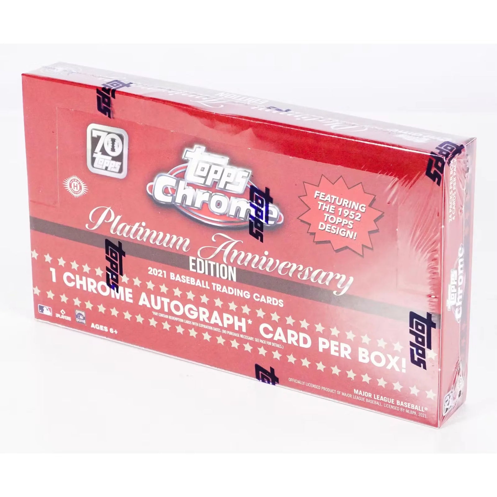2021 Topps Chrome Platinum Anniversary Baseball Hobby Box (Ships Sealed Only) - D2