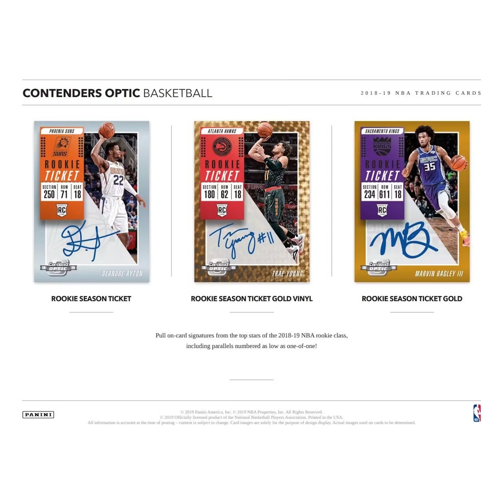 2018-19 Panini Contenders Optic Basketball Hobby Box (Ships Sealed Only) - D