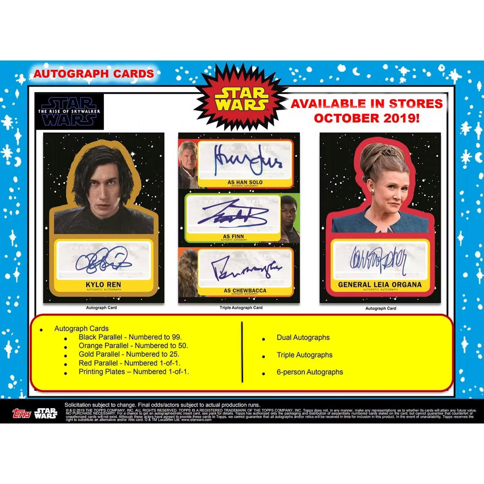2019 Topps Star Wars Journey to the Rise of Skywalker Hobby Box (Ships Sealed Only)