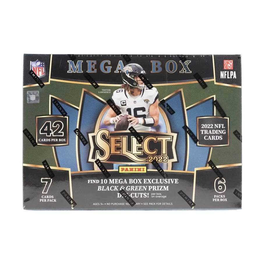 2022 Panini Select Football Mega Box | Black & Green Die-Cuts (Ships Sealed Only)