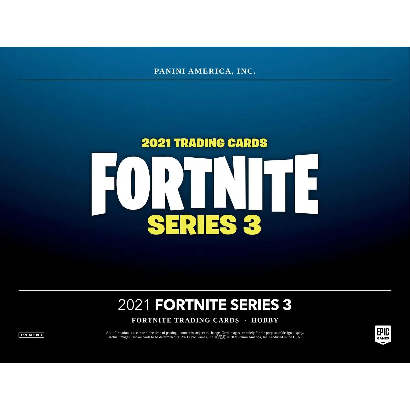 2021 Panini Fortnite Series 3 Trading Cards Hobby Box (Ships Sealed Only)