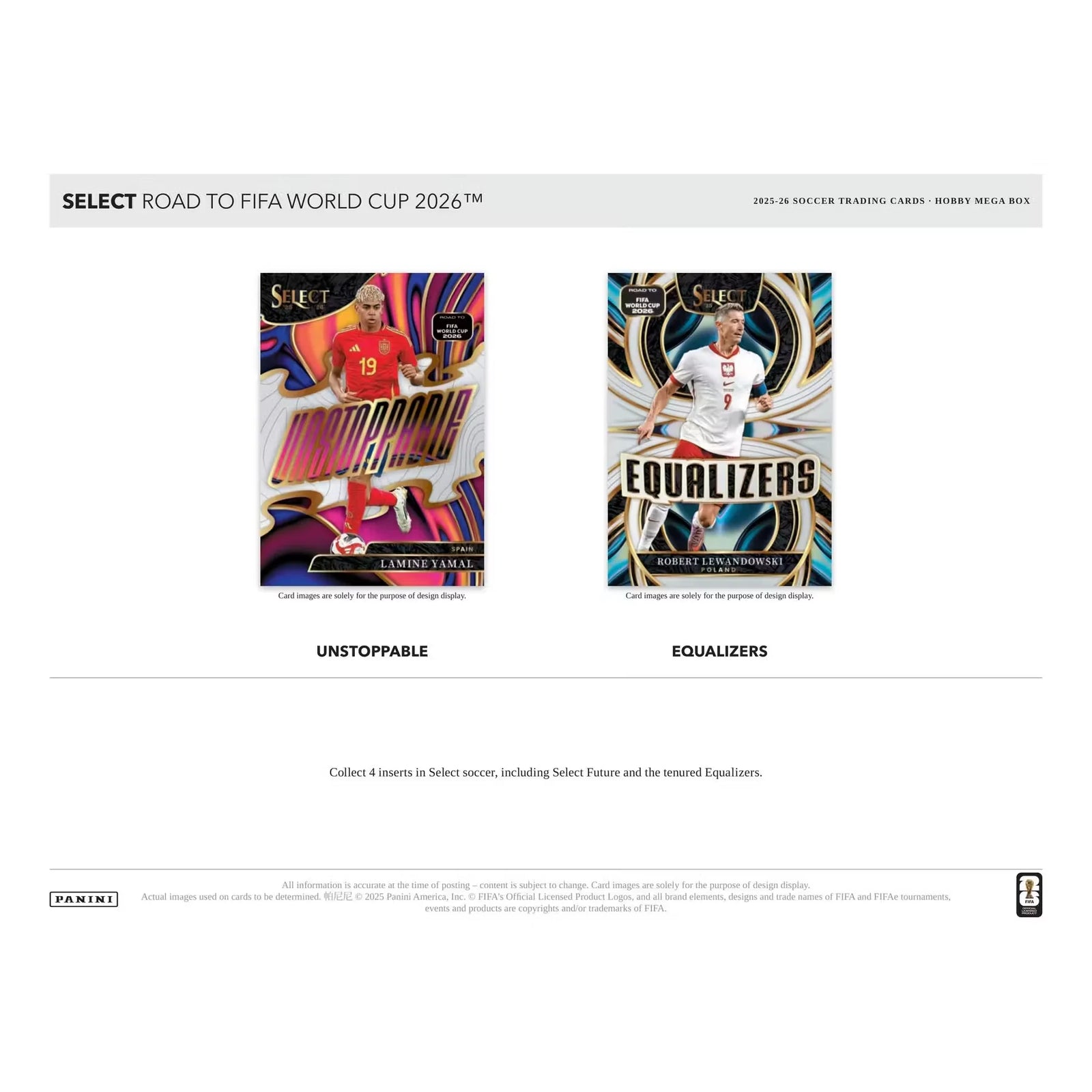 2025-26 Panini Select Road to FIFA World Cup Soccer Mega Hobby Box (Ships Sealed Only)