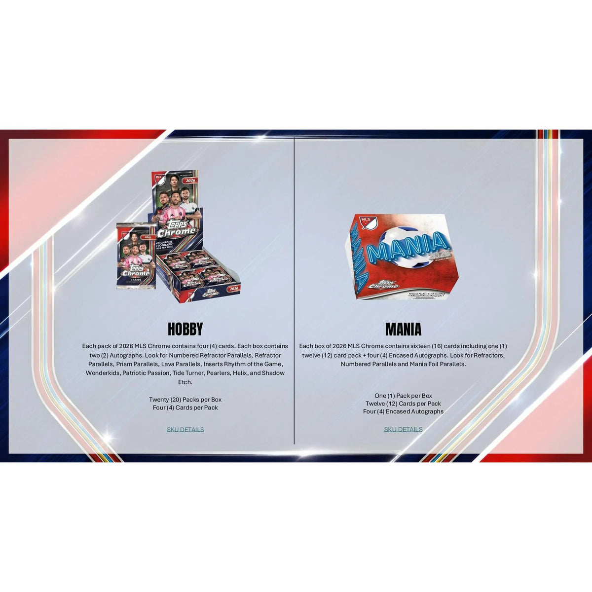 2026 Topps MLS Chrome Hobby Box | 20 Packs, 2 Autos Per Box (Ships Sealed Only)