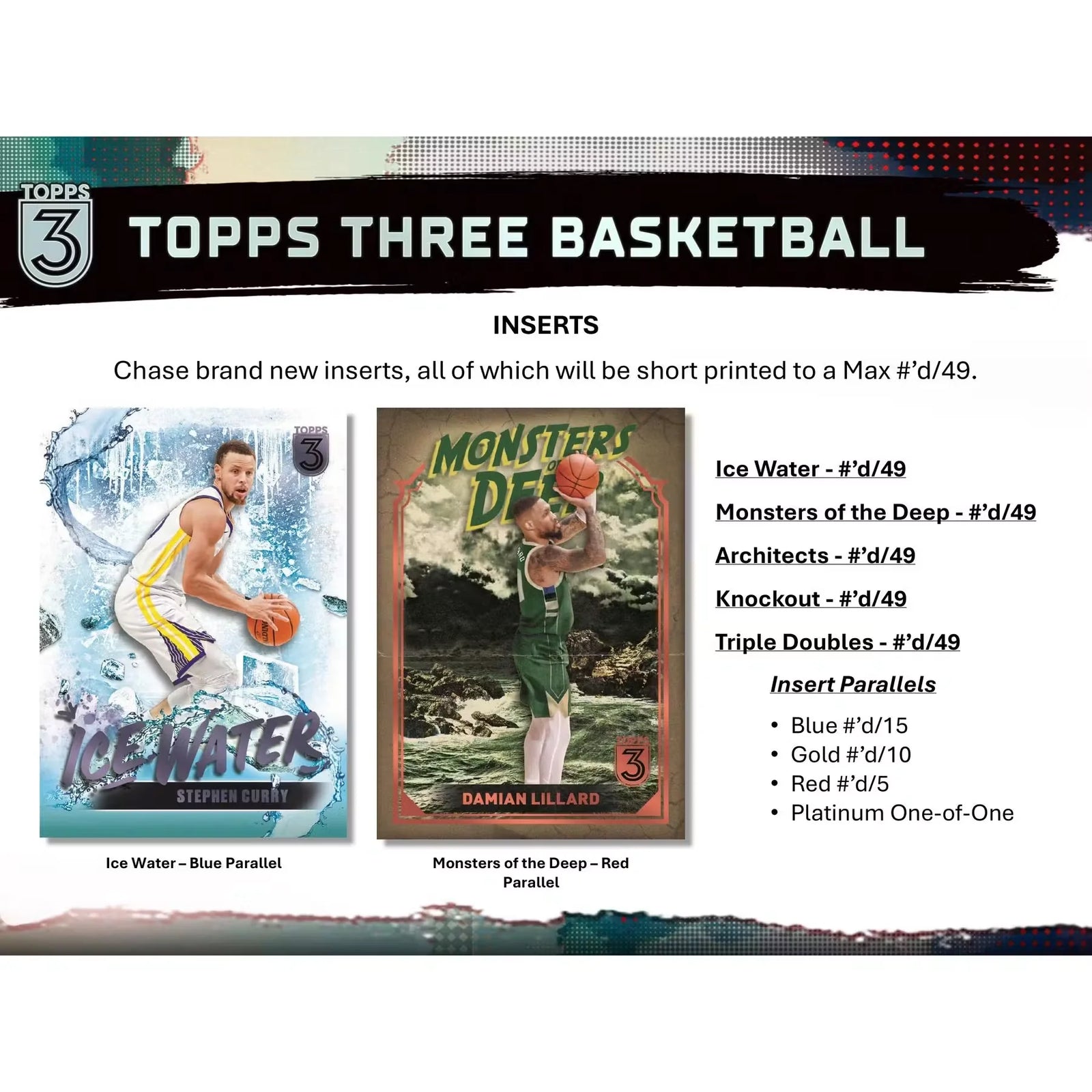 2023-24 Topps Three Basketball Hobby Box (Ships Sealed Only)