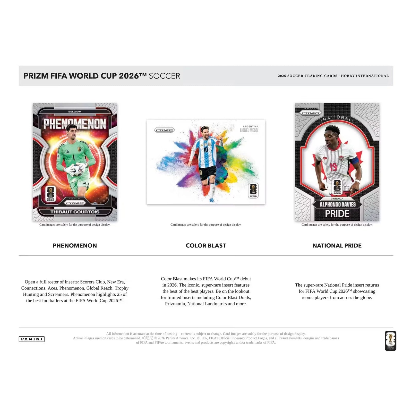 2026 Panini Prizm FIFA World Cup Soccer Hobby Box | International (Ships Sealed Only)